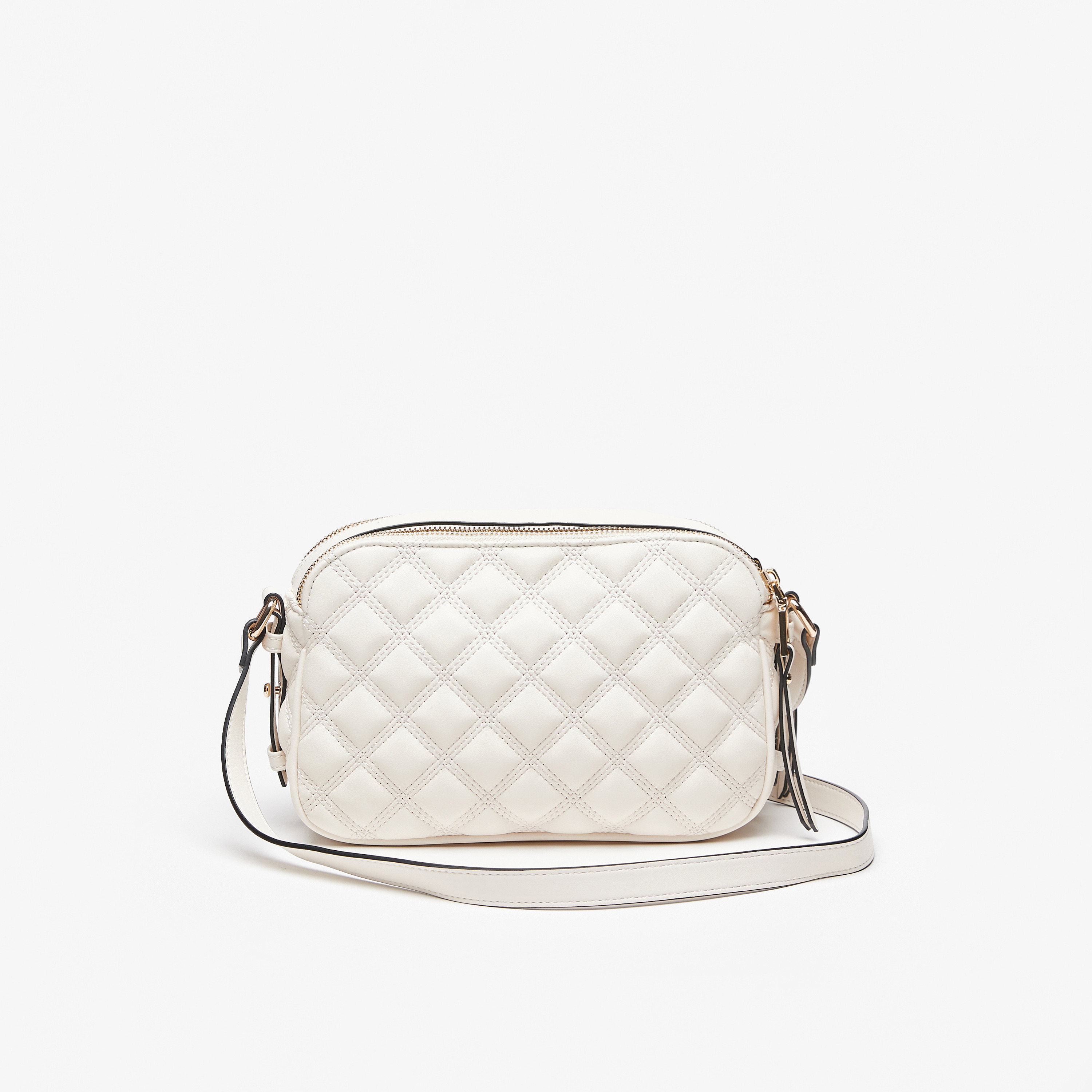 Celeste Quilted Crossbody Bag with Adjustable Strap and Zip Closure-women-bagsandwallets-handbags-image-1