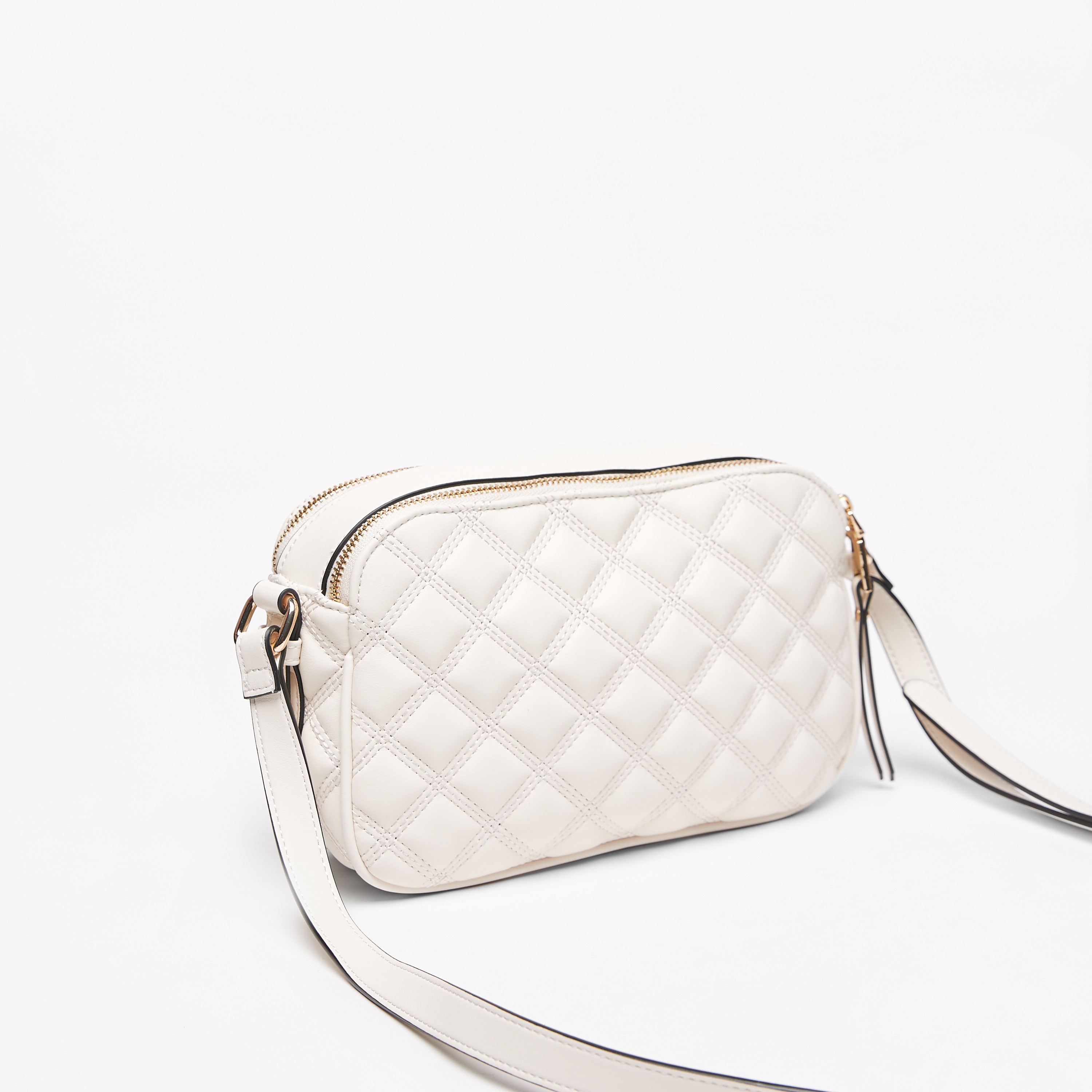 Celeste Quilted Crossbody Bag with Adjustable Strap and Zip Closure-women-bagsandwallets-handbags-image-2
