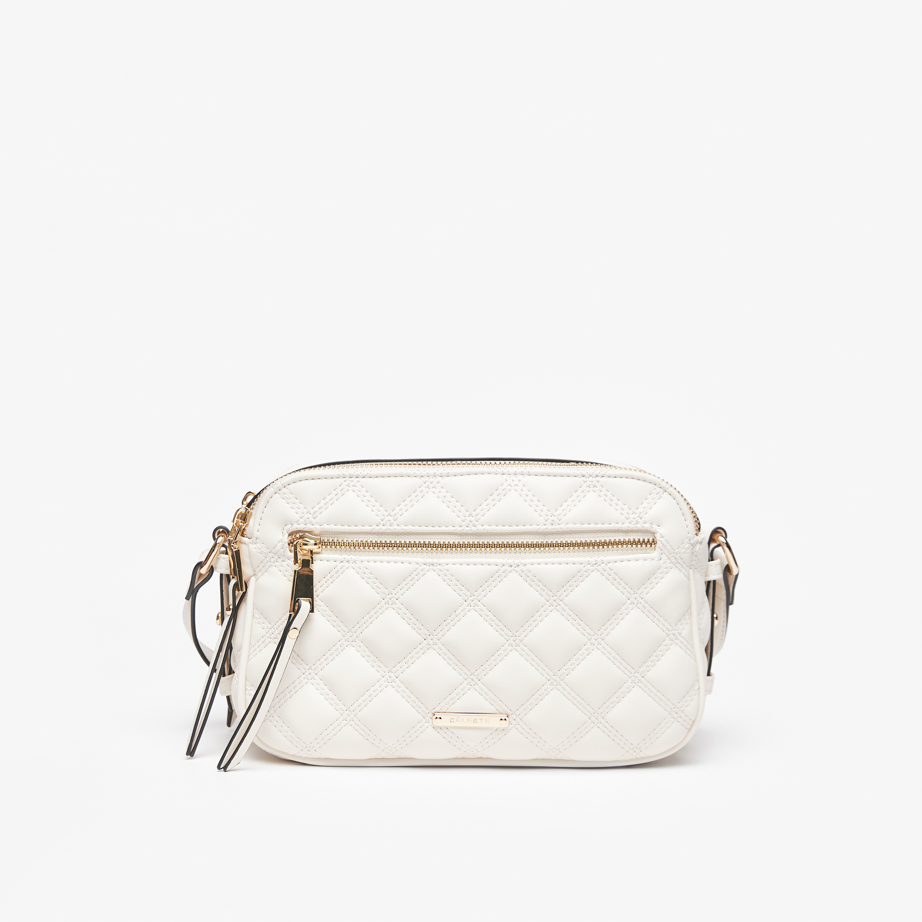 Celeste Quilted Crossbody Bag with Adjustable Strap and Zip Closure-women-bagsandwallets-handbags-image-4