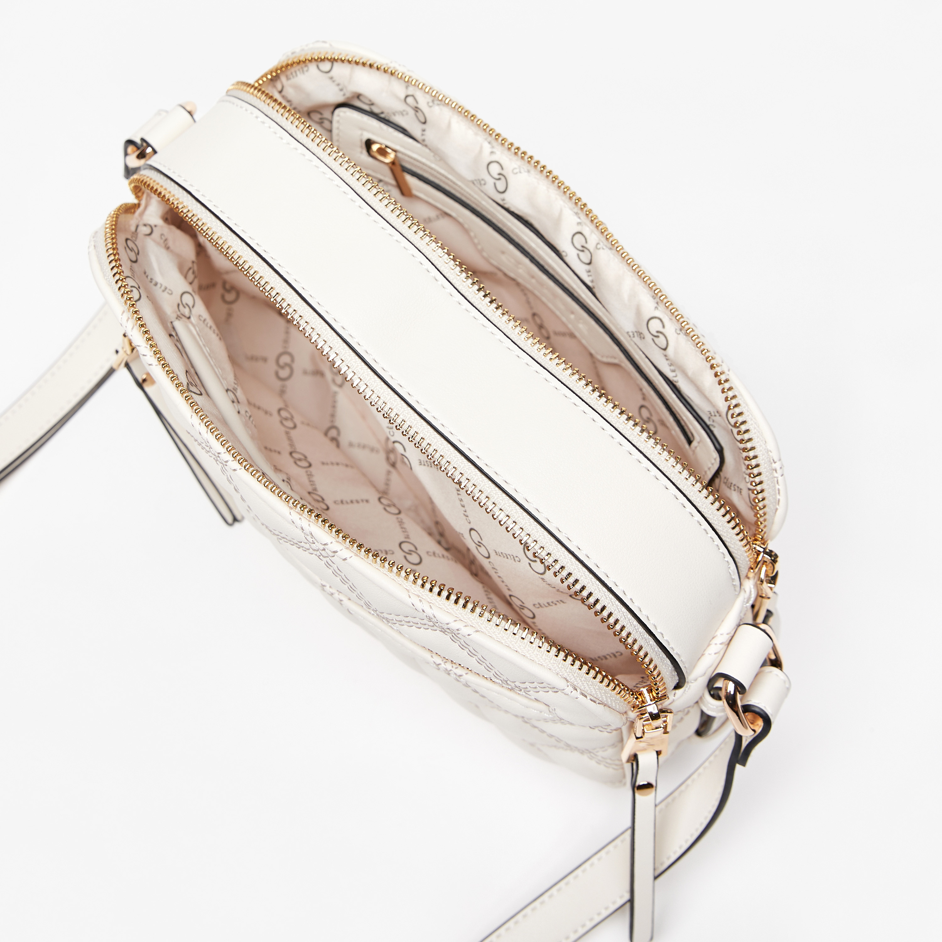 Celeste Quilted Crossbody Bag with Adjustable Strap and Zip Closure-women-bagsandwallets-handbags-image-5