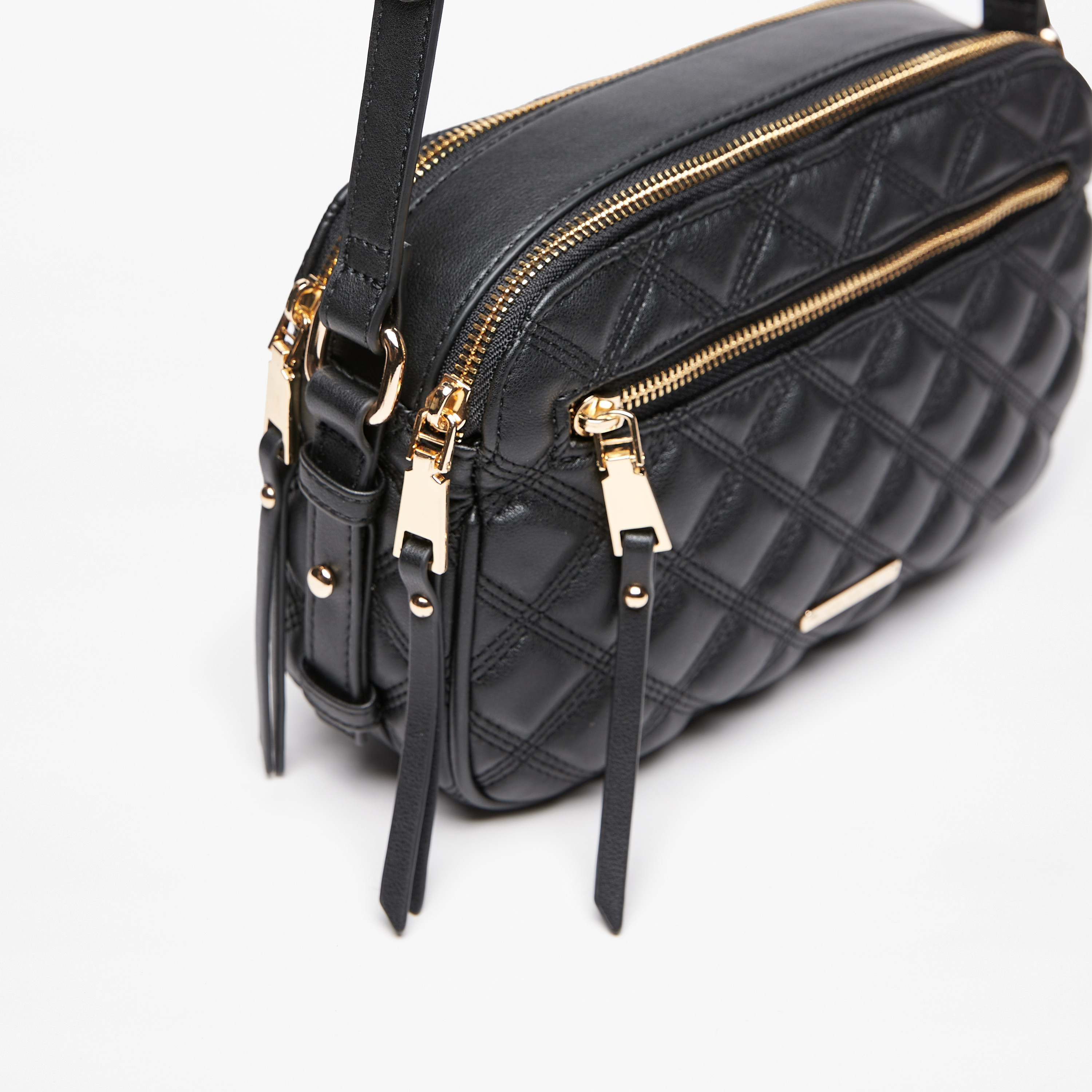 Celeste Quilted Crossbody Bag with Adjustable Strap and Zip Closure-women-bagsandwallets-handbags-image-8