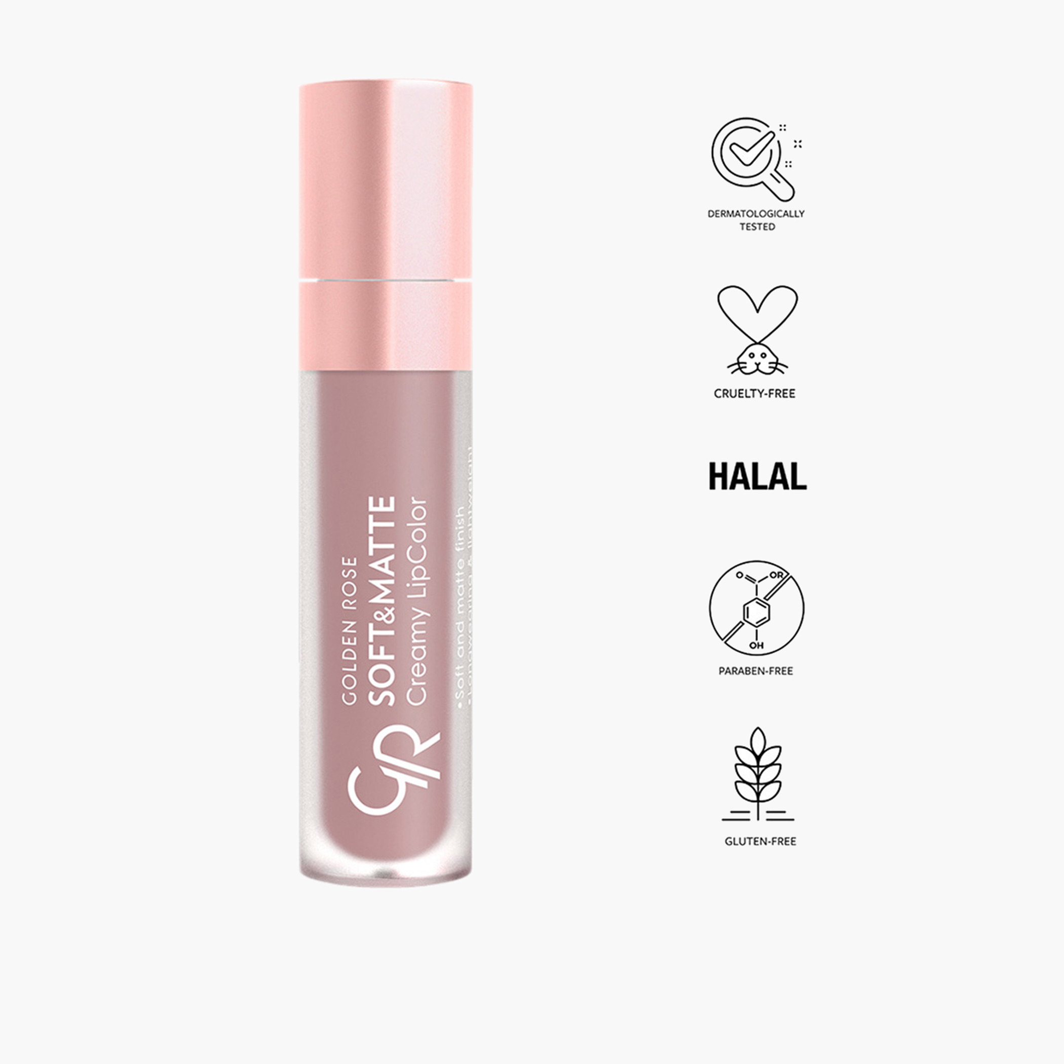أحمر شفاه كريمي ناعم وغير اللامع من جولدن روز - 5.5 مل-beautyandpersonalcare-makeup-lips-liquidlipsticks-image-3