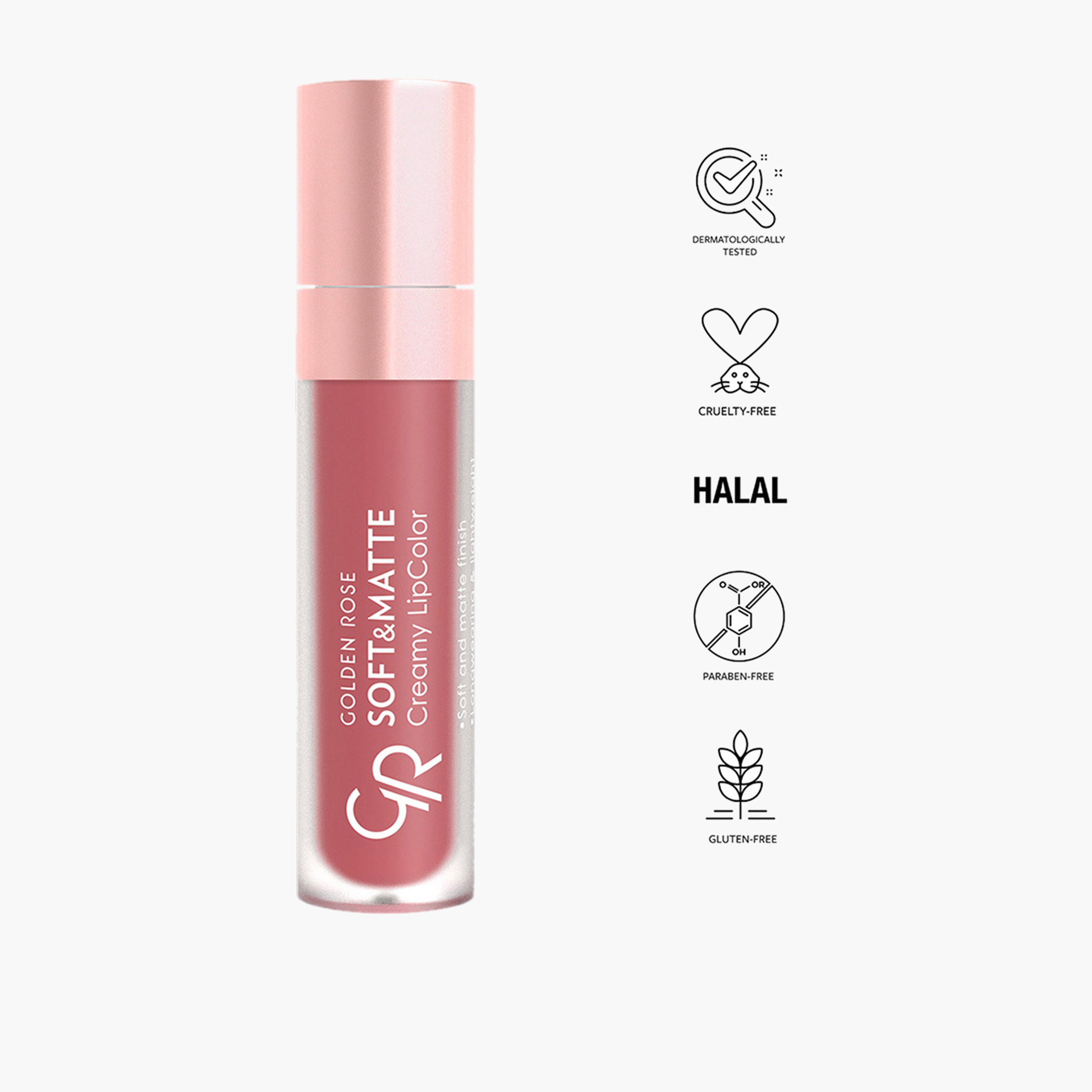 أحمر شفاه كريمي ناعم وغير اللامع من جولدن روز - 5.5 مل-beautyandpersonalcare-makeup-lips-liquidlipsticks-image-33