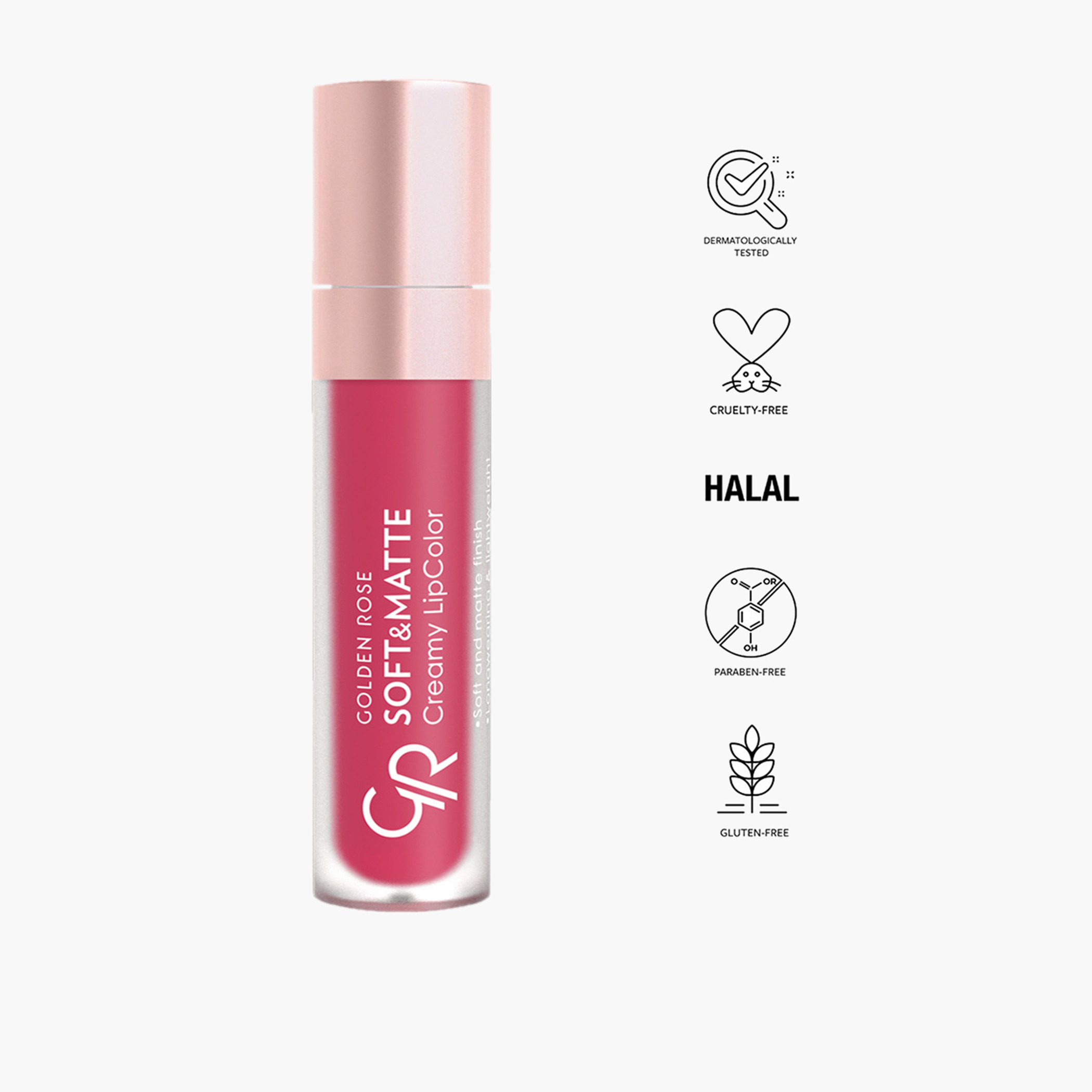 أحمر شفاه كريمي ناعم وغير اللامع من جولدن روز - 5.5 مل-beautyandpersonalcare-makeup-lips-liquidlipsticks-image-54