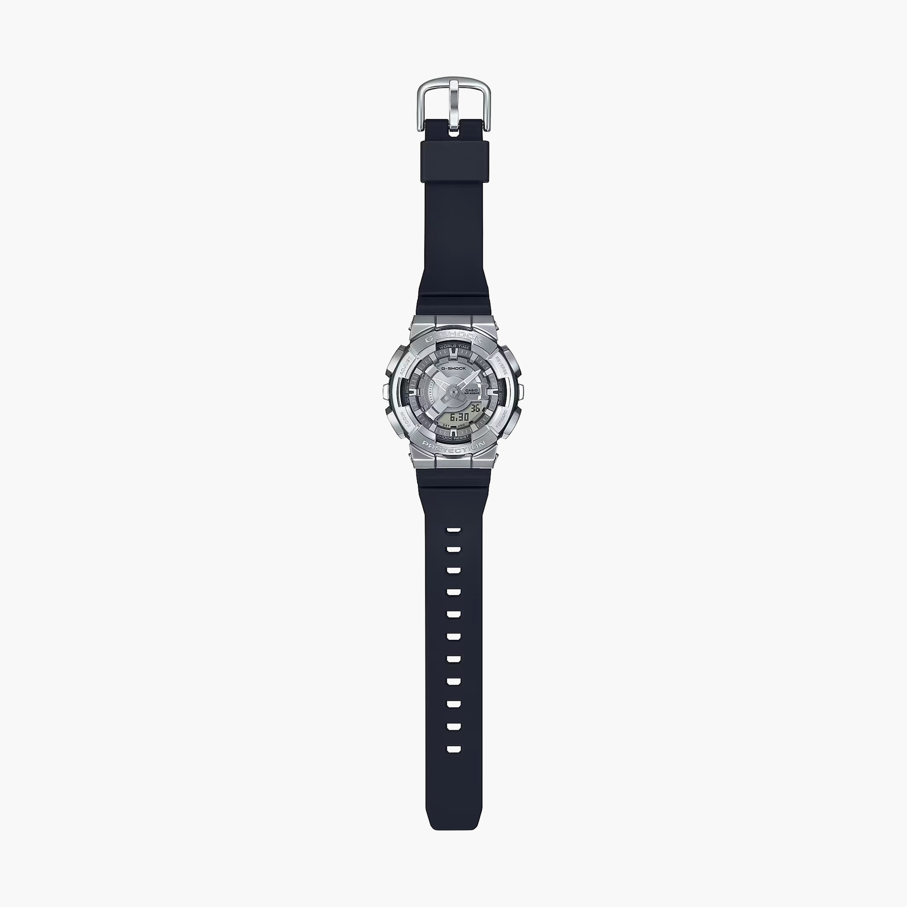 ساعة جي شوك الرقمية ذات أنالوج بسوار راتنج اسود للجنسين | GM-S110-1ADR-men-watchesandjewellery-watches-image-3