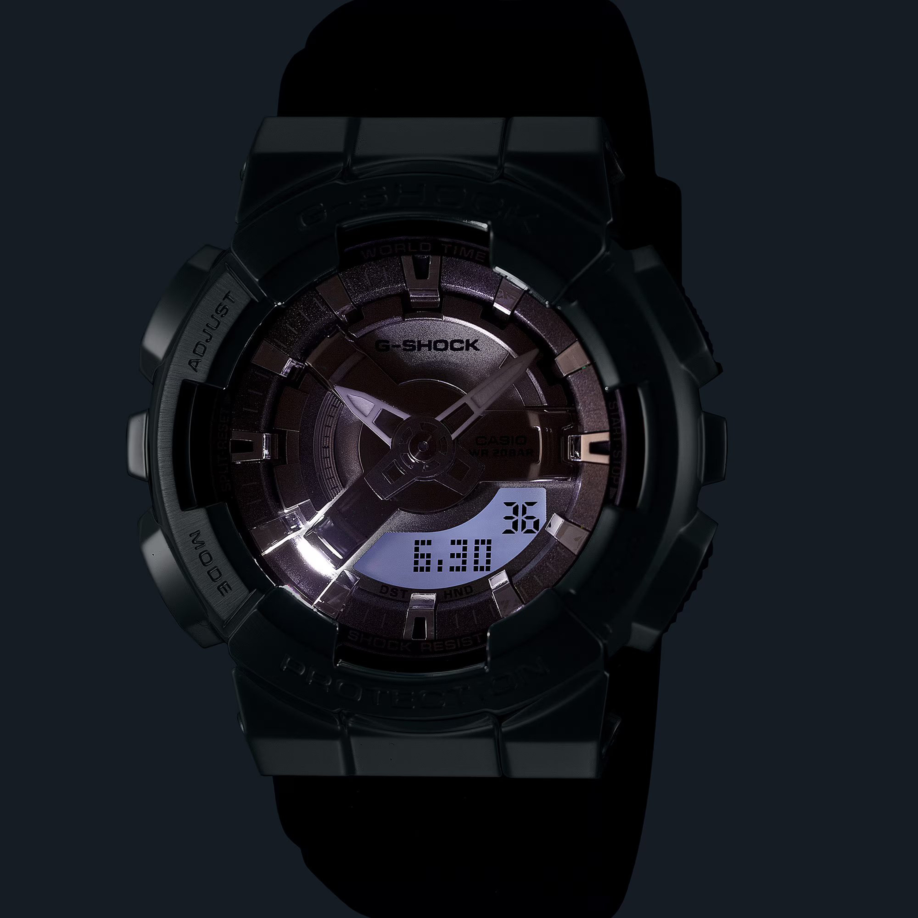 G-Shock Unisex Black Analog-Digital Resin Strap Watch | GM-S110-1ADR-men-watchesandjewellery-watches-image-4