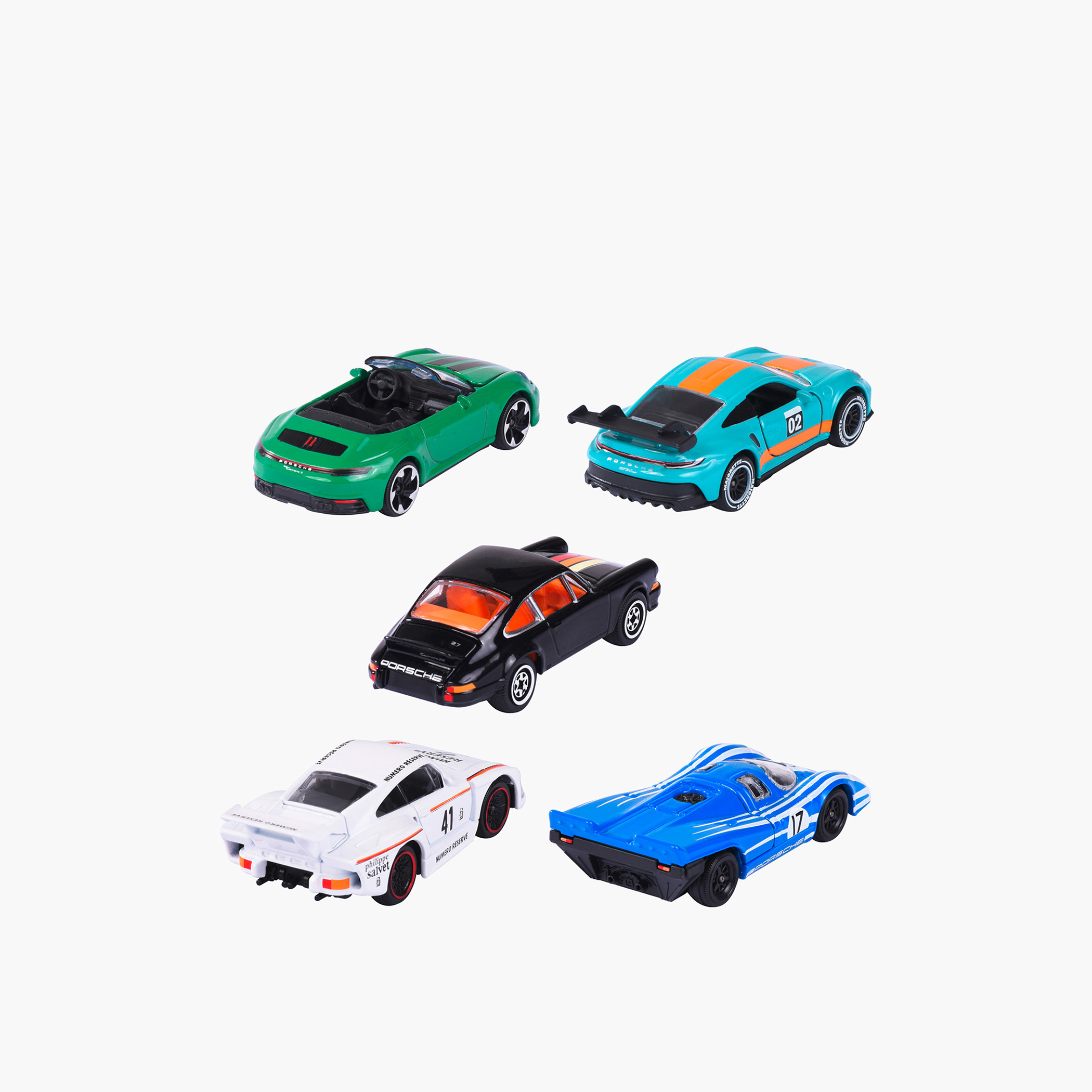 مجموعة لعب هدايا سيارات بورش موتورسبورت 5 قطع من ماجوريت-toys-playvehicles-cars-image-2