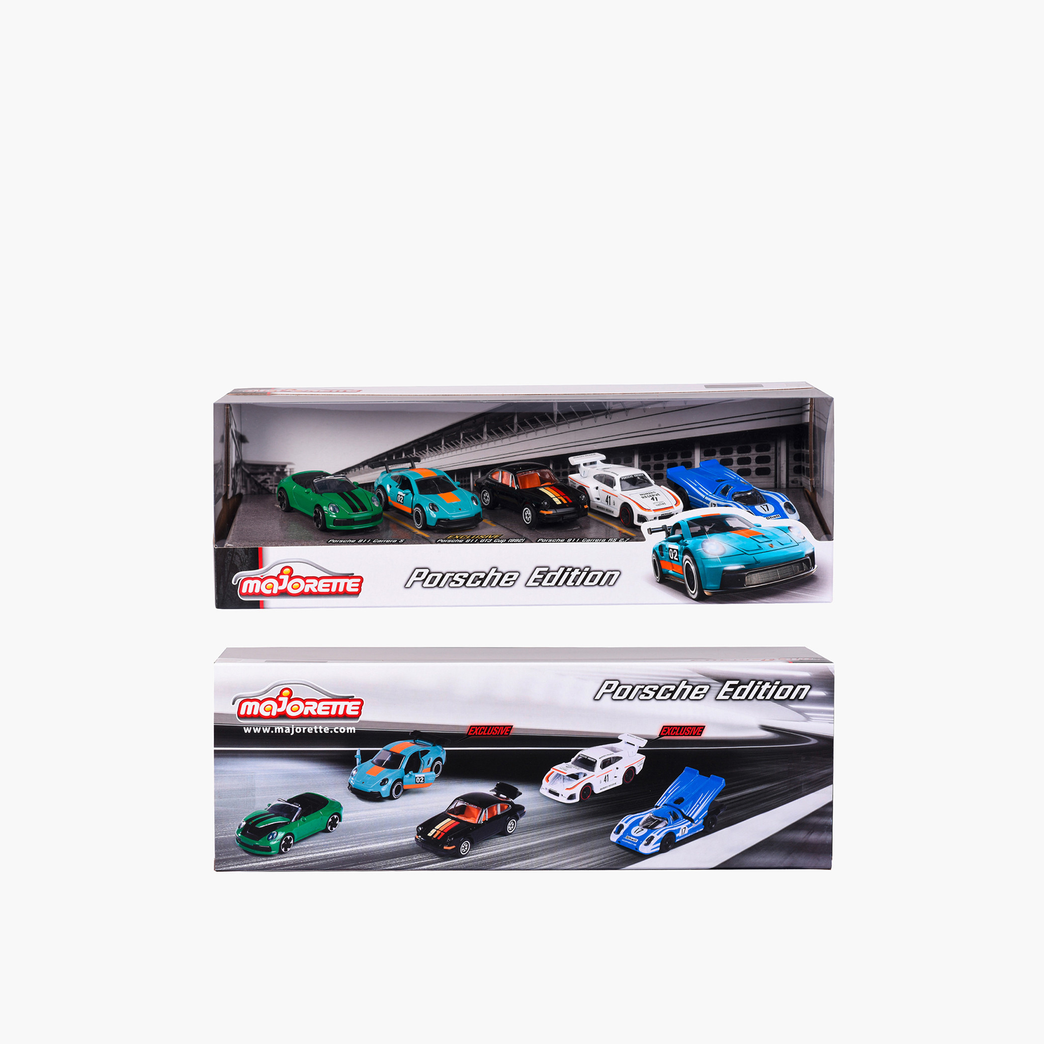 مجموعة لعب هدايا سيارات بورش موتورسبورت 5 قطع من ماجوريت-toys-playvehicles-cars-image-1