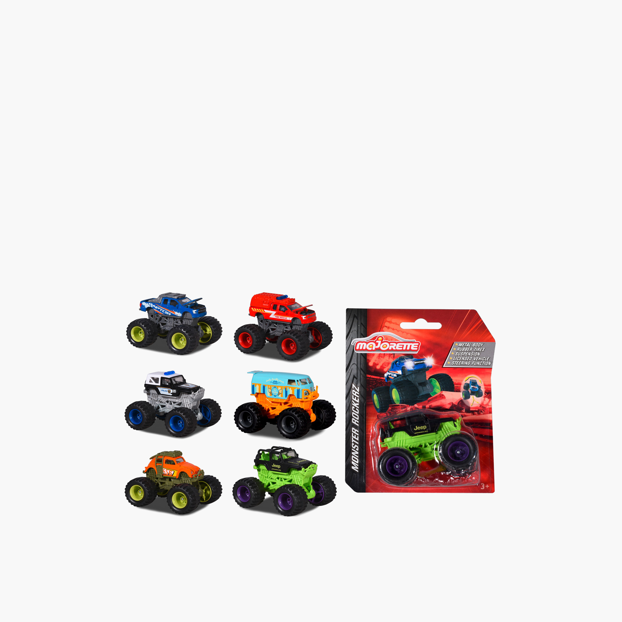 Majorette Monster Rockerz 6-Piece Assorted Toy Vehicle-toys-playvehicles-diecastcars-image-1