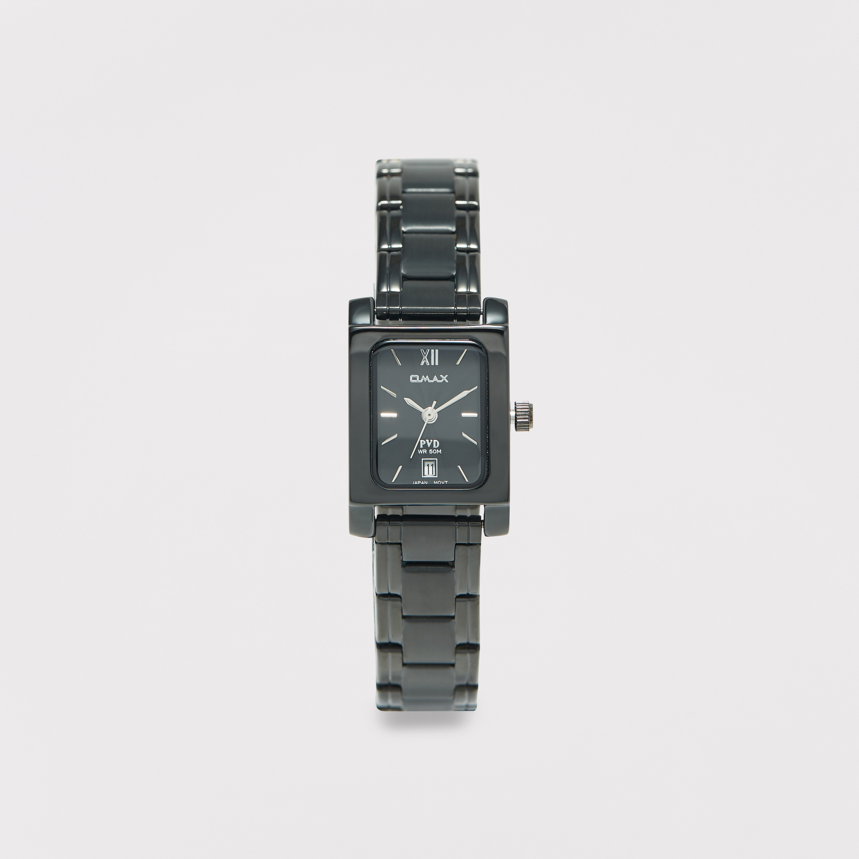 Omax Women's Black Stainless Steel Strap Analog Wristwatch - 00CFD026B012 | 42 MM-women-watchesandjewellery-watches-image-1