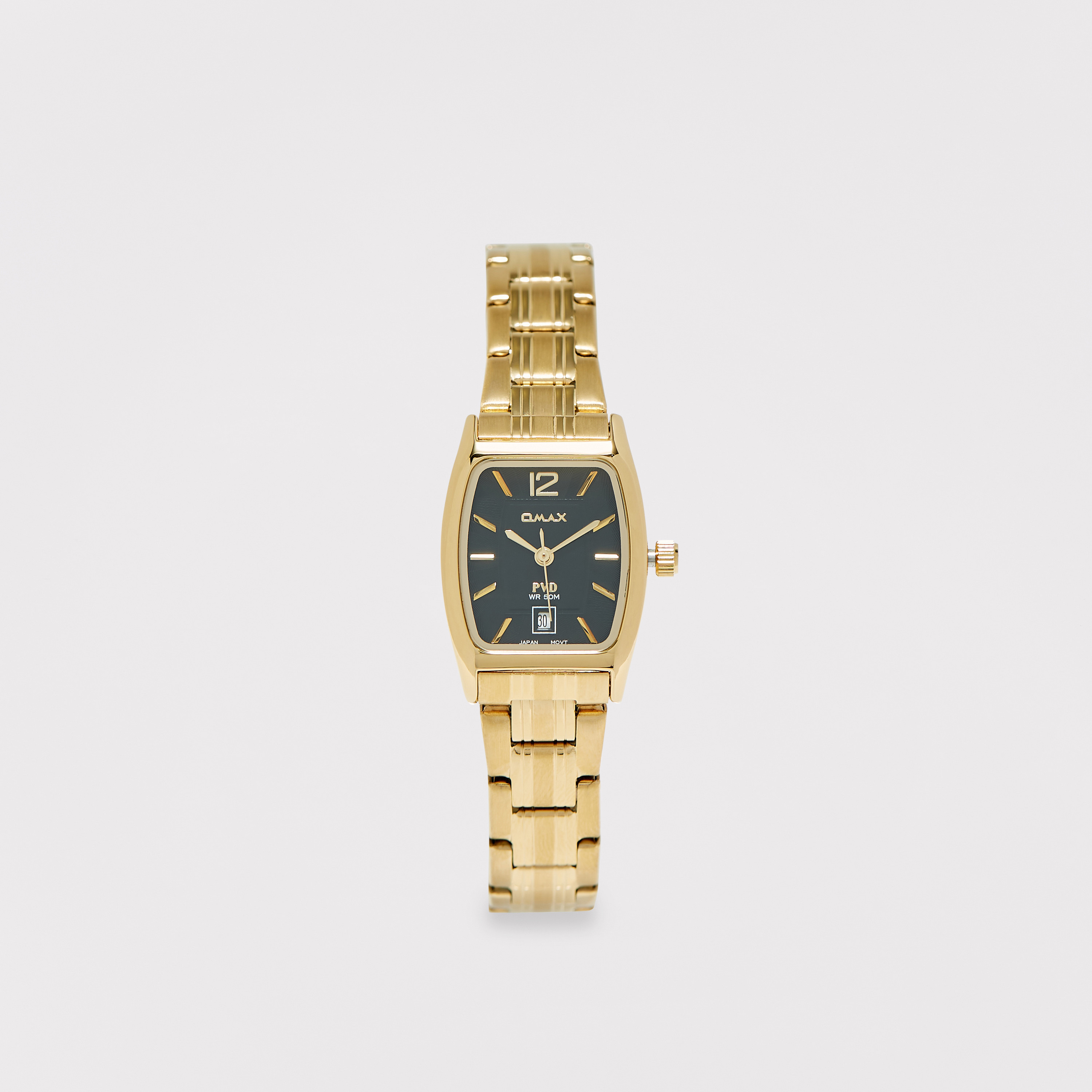 ساعة يد تناظرية ذهبية بحزام ستانلس ستيل للنساء من أوماكس - 00CFD028Q002-women-watchesandjewellery-watches-image-1