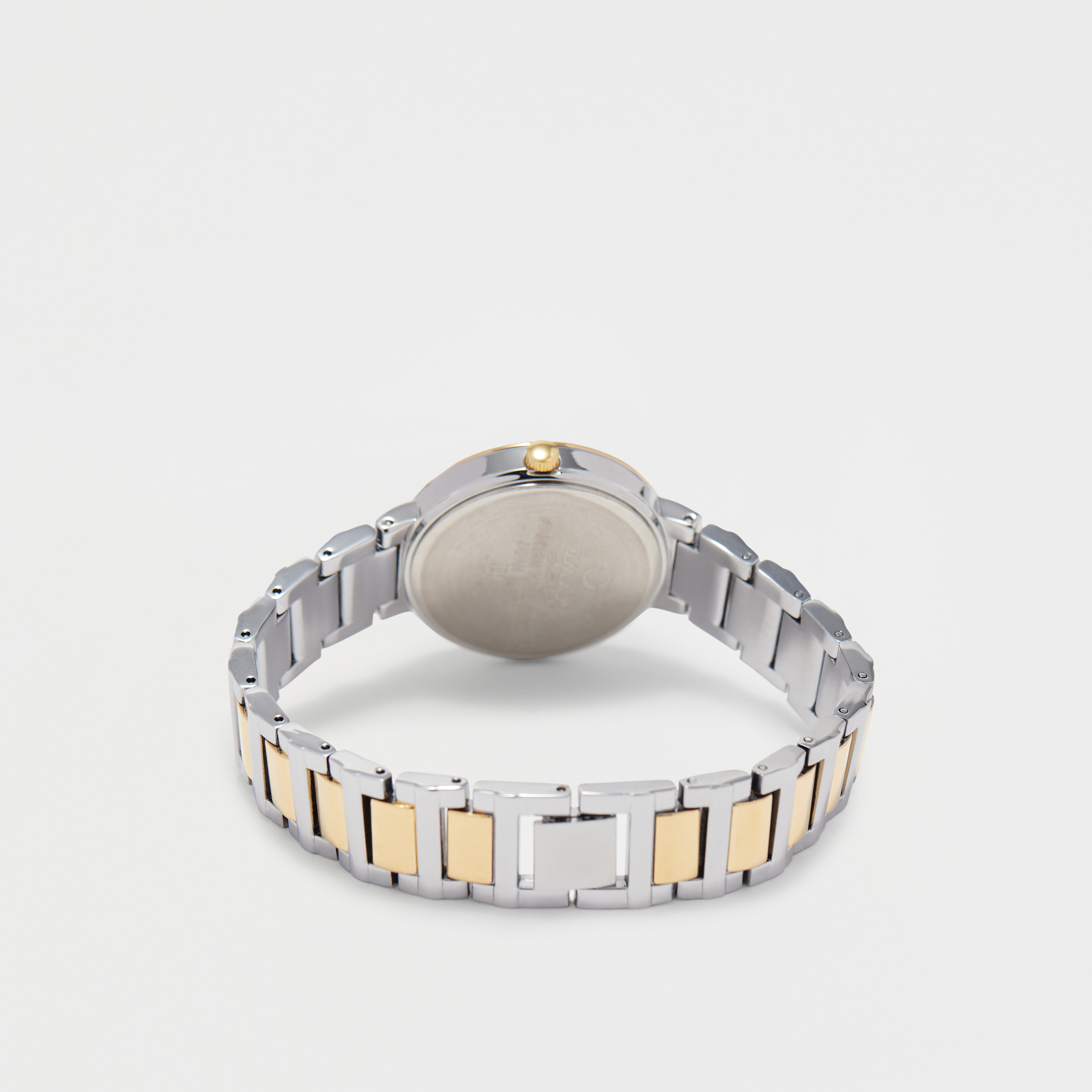Omax Women's Silver & Gold Stainless Steel Strap Analog Wristwatch - 00JDP030N002-women-watchesandjewellery-watches-image-3