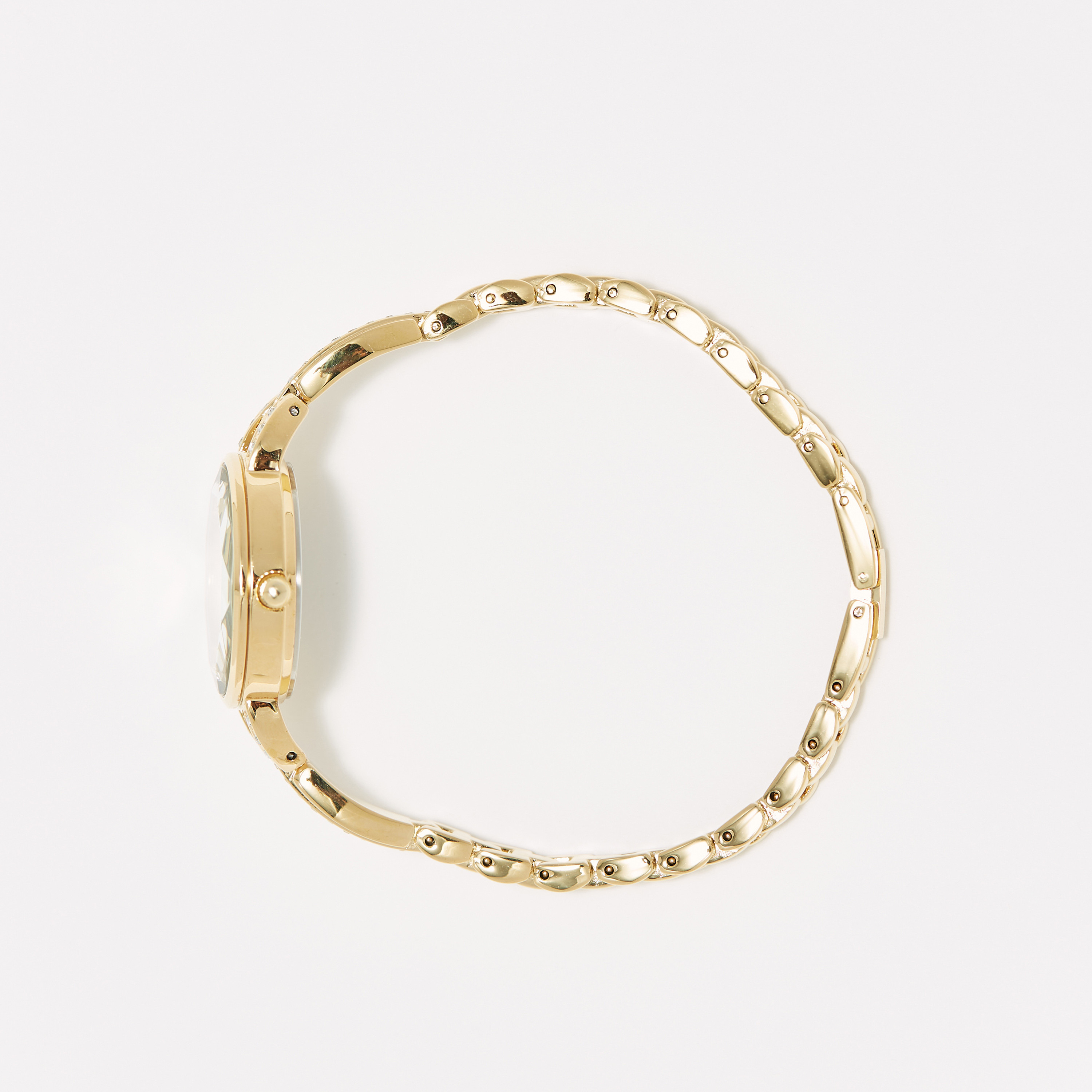 ساعة يد تناظرية ذهبية بحزام ستانلس ستيل للنساء من أوماكس - 00JEC018Q001-women-watchesandjewellery-watches-image-3