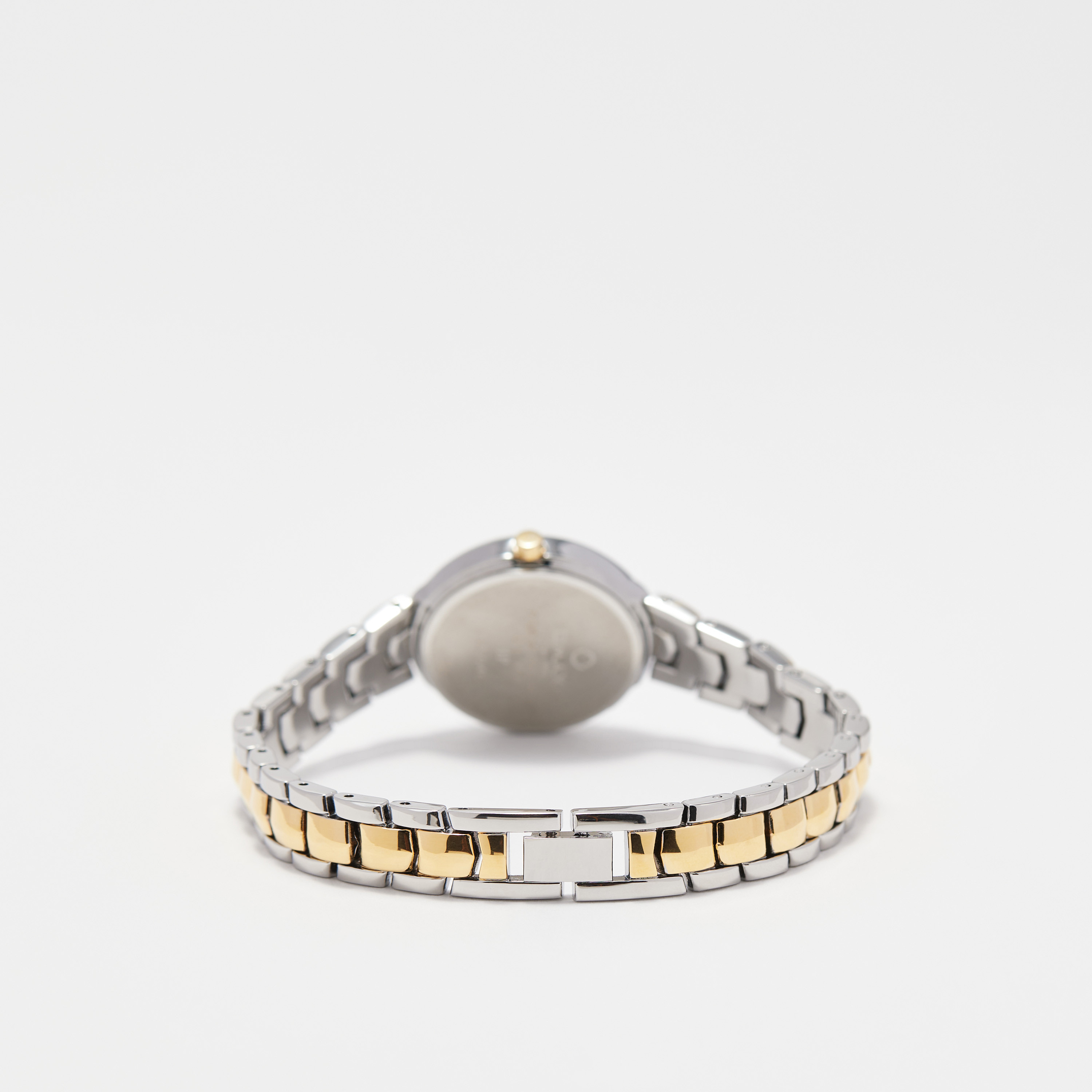 ساعة يد تناظرية فضية وذهبية بسوار ستانليس ستيل للنساء من أوماكس - 00JEC046N002-women-watchesandjewellery-watches-image-3