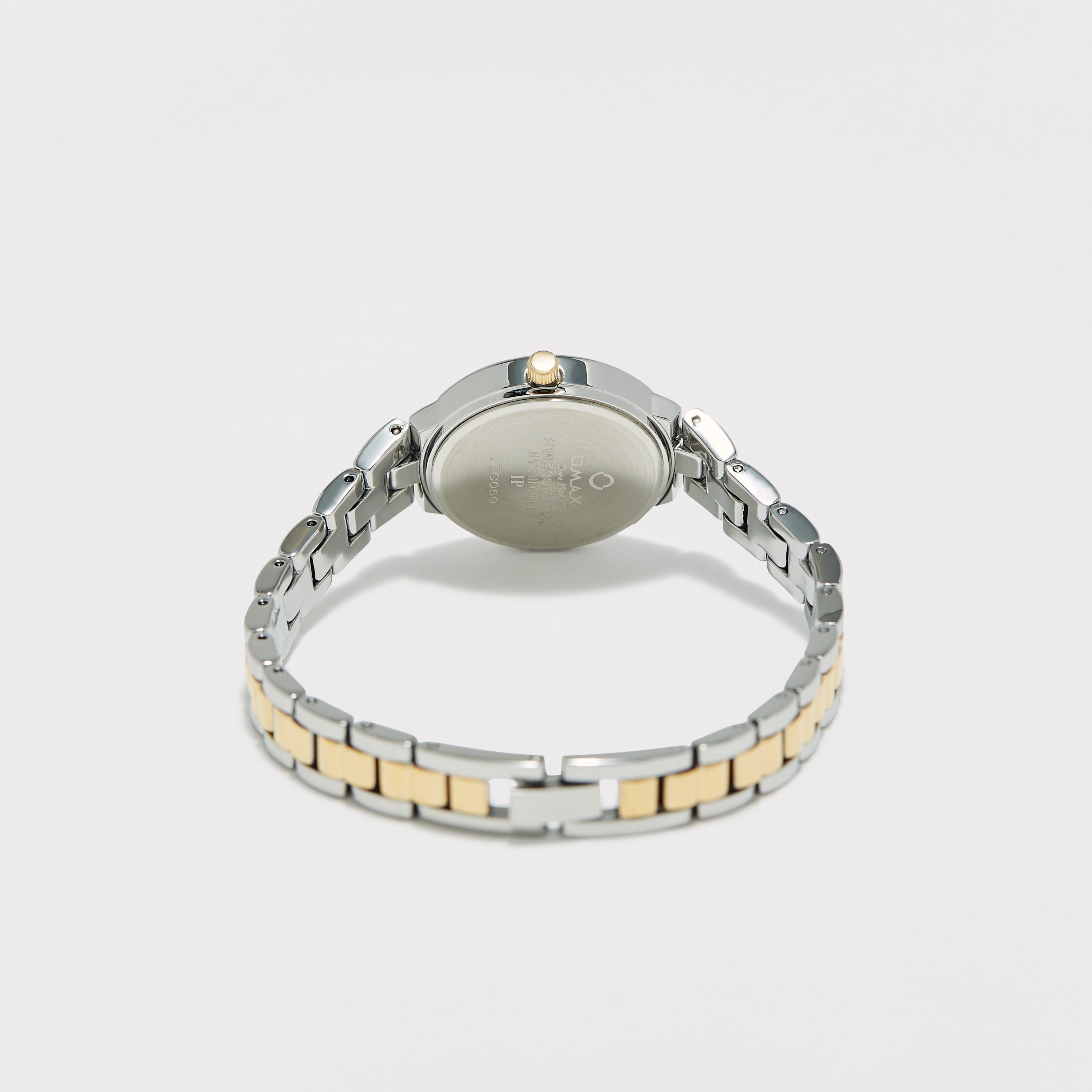 Omax Women's Silver & Gold Stainless Steel Strap Analog Wristwatch - 00JEC050N002-women-watchesandjewellery-watches-image-2