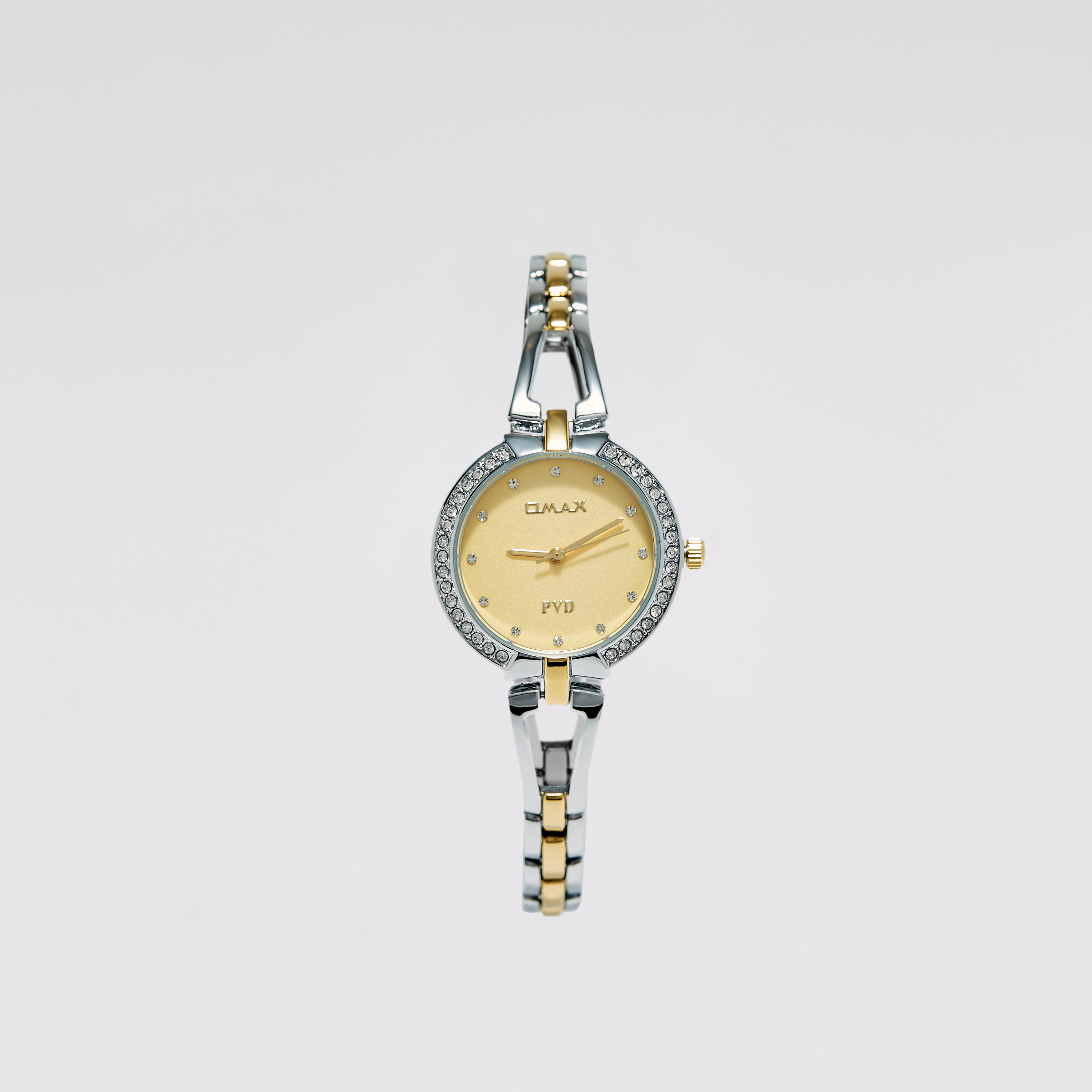 ساعة يد تناظرية فضية وذهبية بسوار ستانليس ستيل للنساء من أوماكس - 00JEX002N001-women-watchesandjewellery-watches-image-1