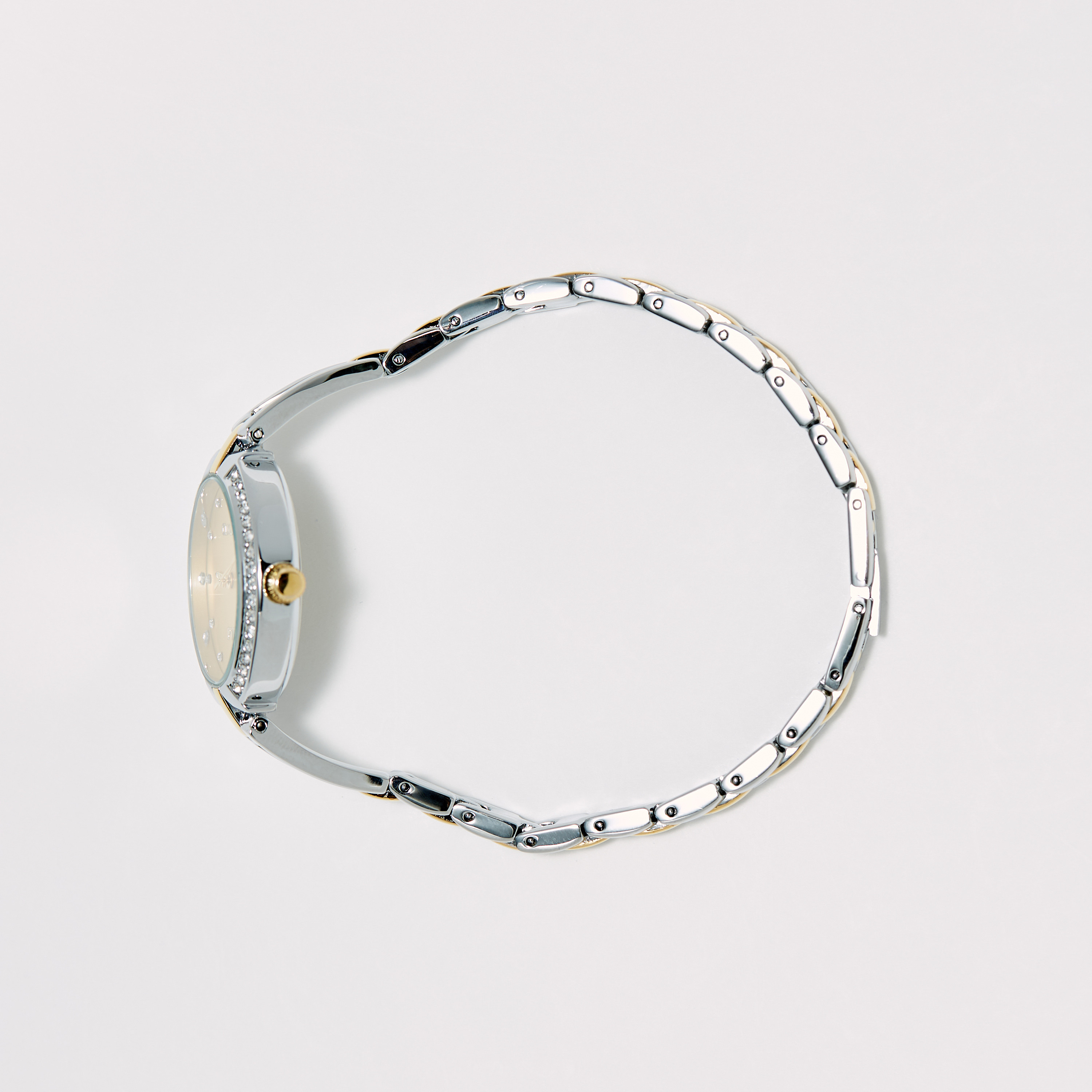 ساعة يد تناظرية فضية وذهبية بسوار ستانليس ستيل للنساء من أوماكس - 00JEX002N001-women-watchesandjewellery-watches-image-3