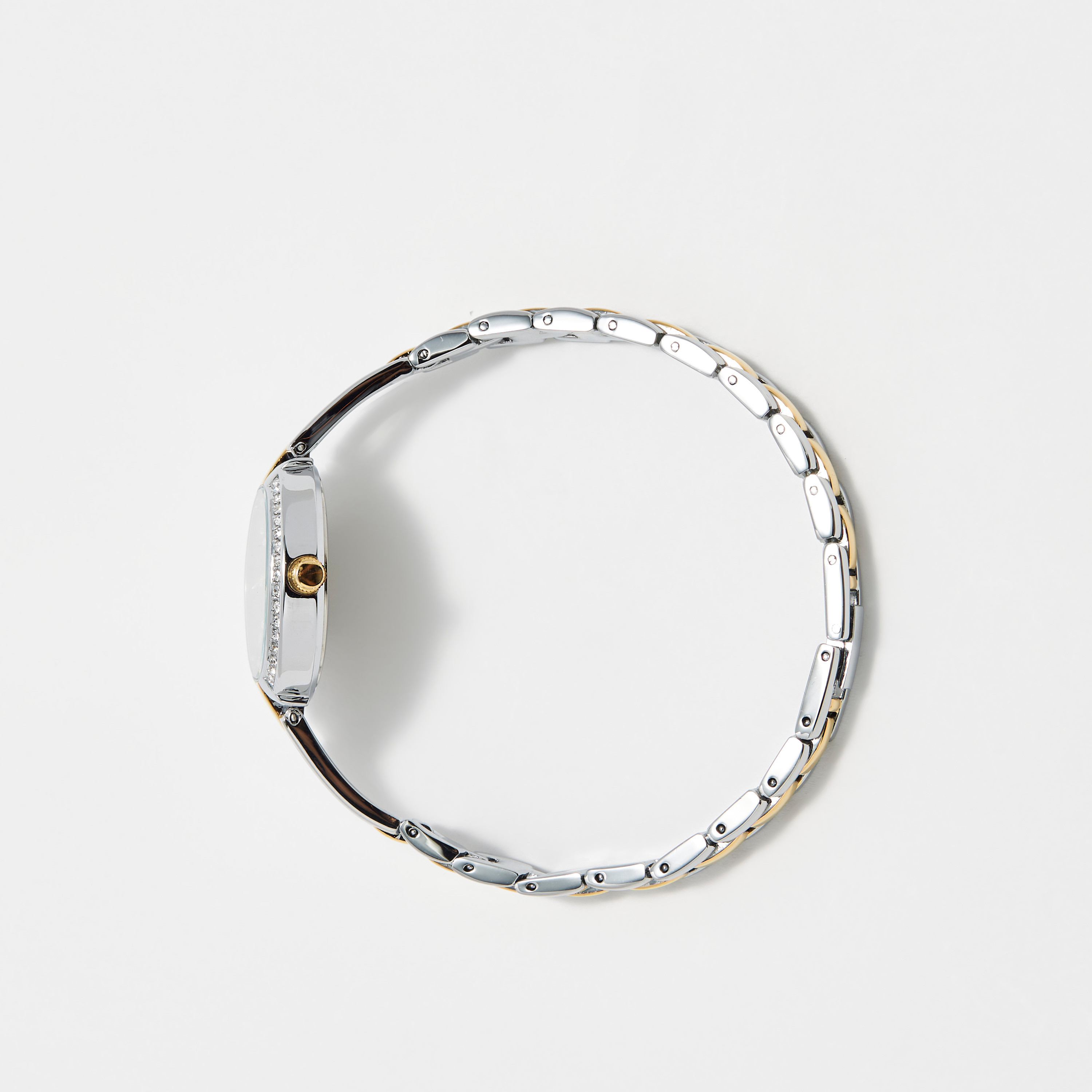 ساعة يد تناظرية فضية وذهبية بسوار ستانليس ستيل للنساء من أوماكس - 00JEX002N001-women-watchesandjewellery-watches-image-6