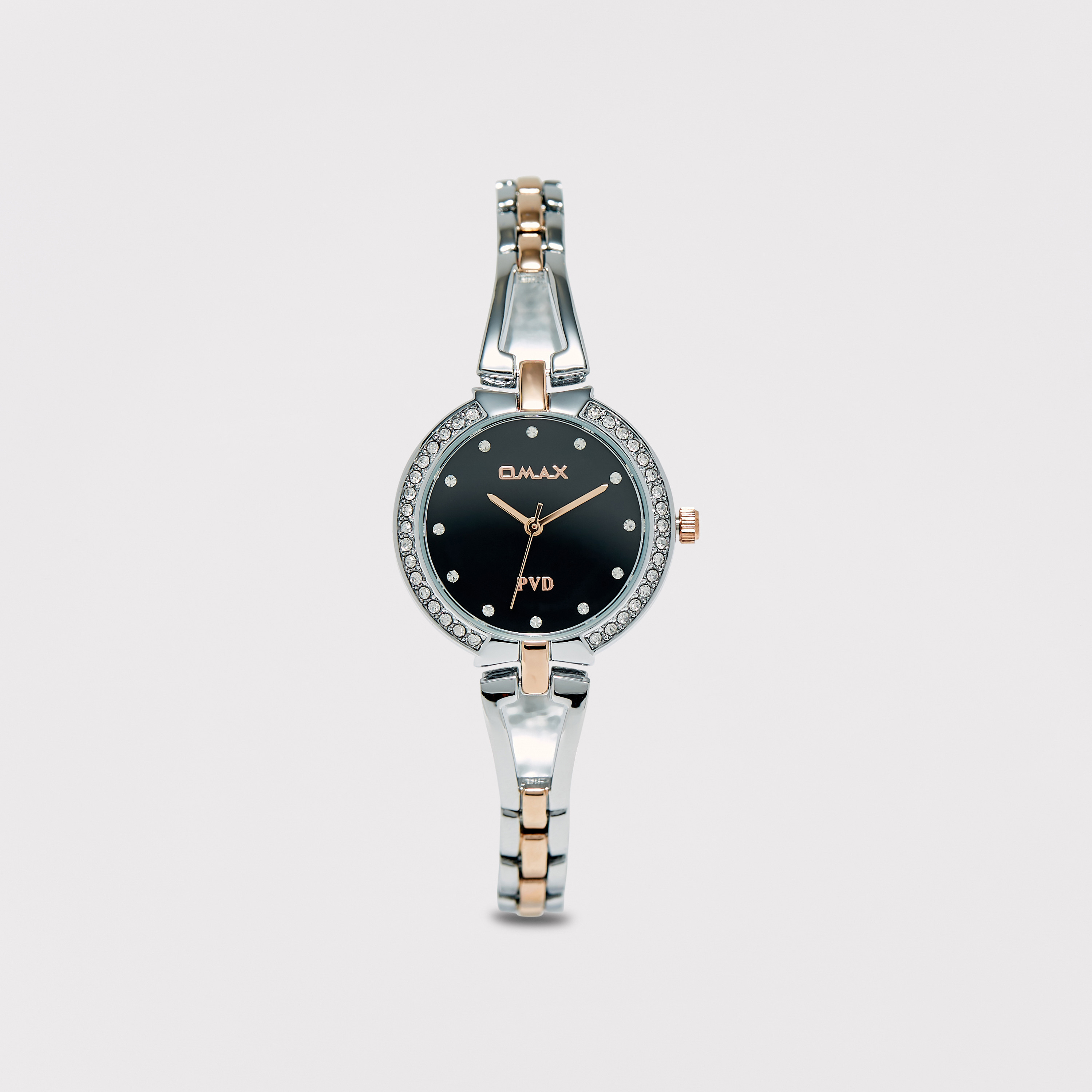 ساعة يد تناظرية فضية وذهبية بسوار ستانليس ستيل للنساء من أوماكس - 00JEX002N001-women-watchesandjewellery-watches-image-9
