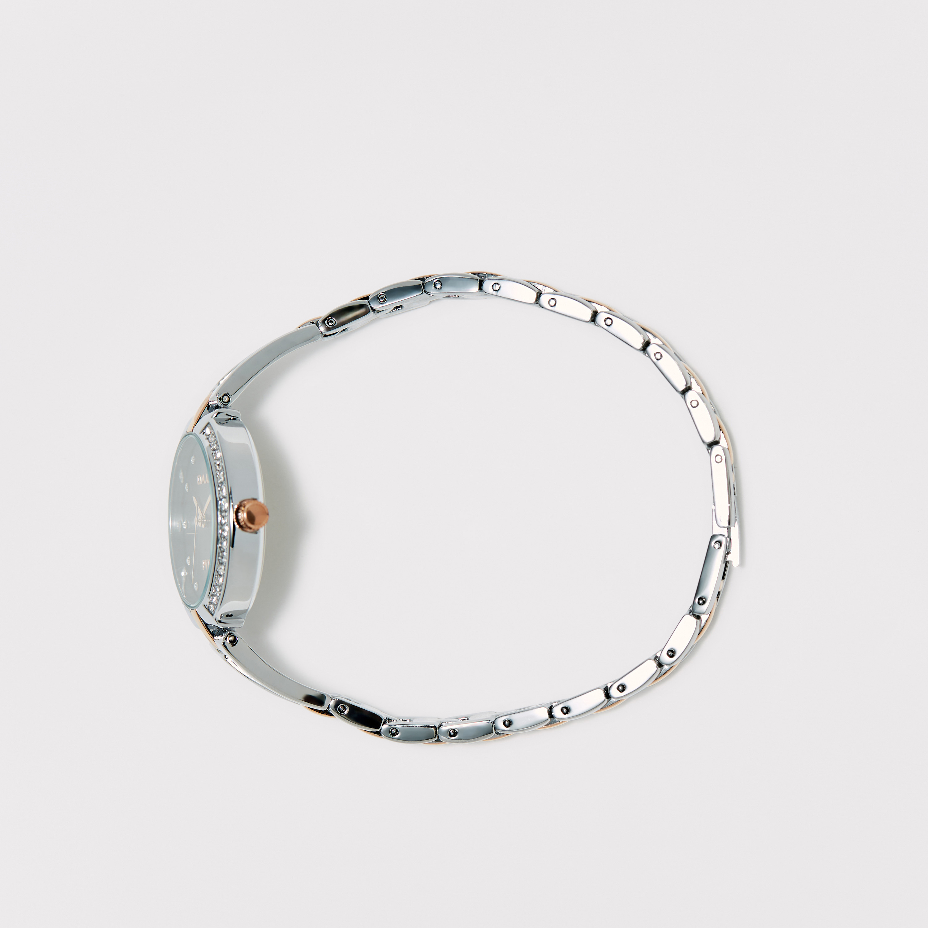 ساعة يد تناظرية فضية وذهبية بسوار ستانليس ستيل للنساء من أوماكس - 00JEX002N001-women-watchesandjewellery-watches-image-11