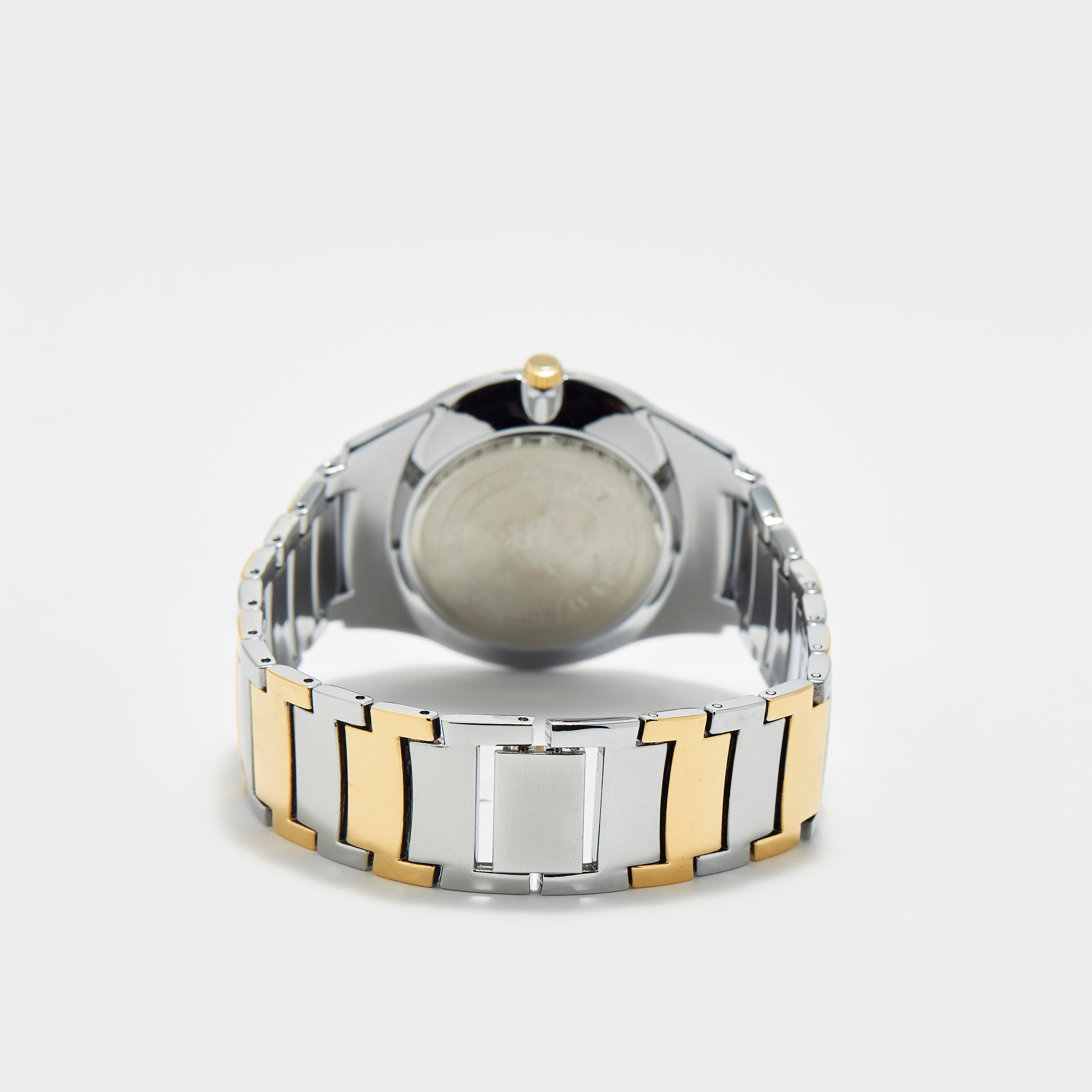 ساعة يد تناظرية فضية وذهبية بسوار ستانلس ستيل للرجال من أوماكس - 00NSC001N002-men-watchesandjewellery-watches-image-3