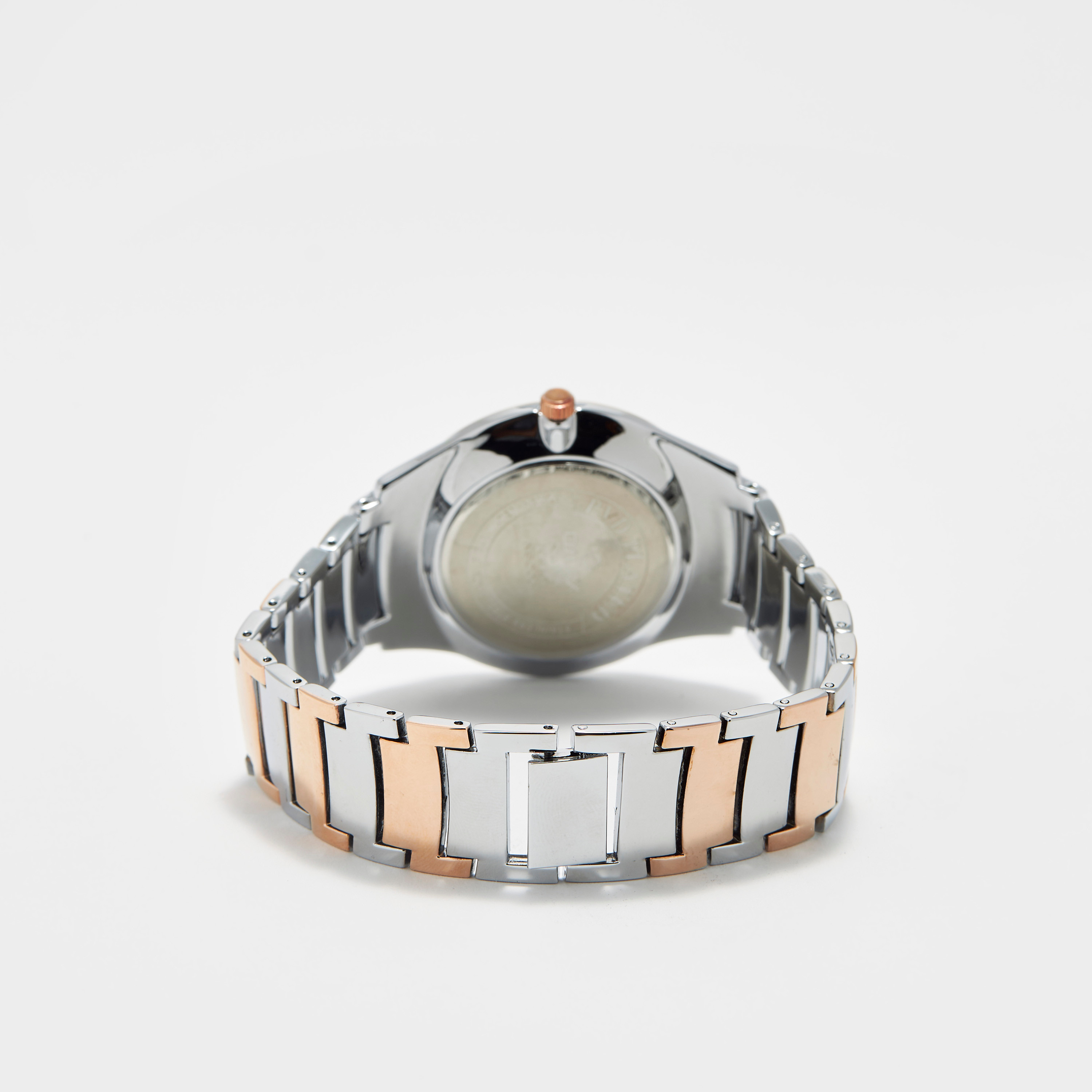 Omax Men's Silver & Gold Stainless Steel Strap Analog Wristwatch - 00NSC001N012-men-watchesandjewellery-watches-image-3