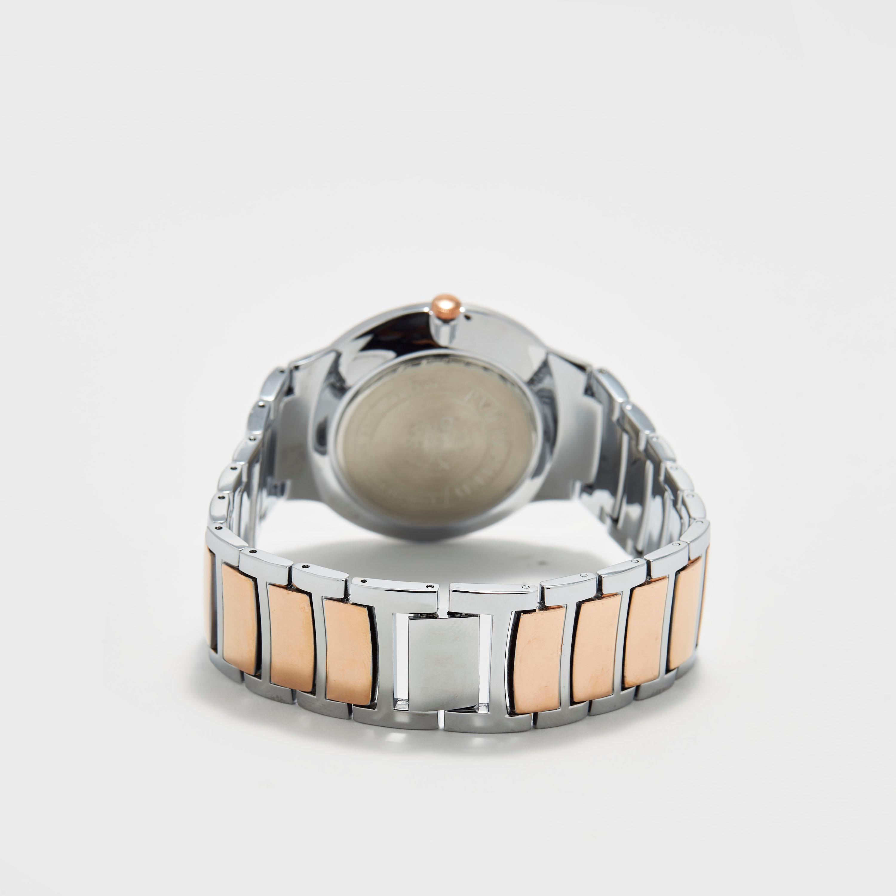 Omax Men's Silver & Gold Stainless Steel Strap Analog Wristwatch - 00NSC005N012-men-watchesandjewellery-watches-image-3