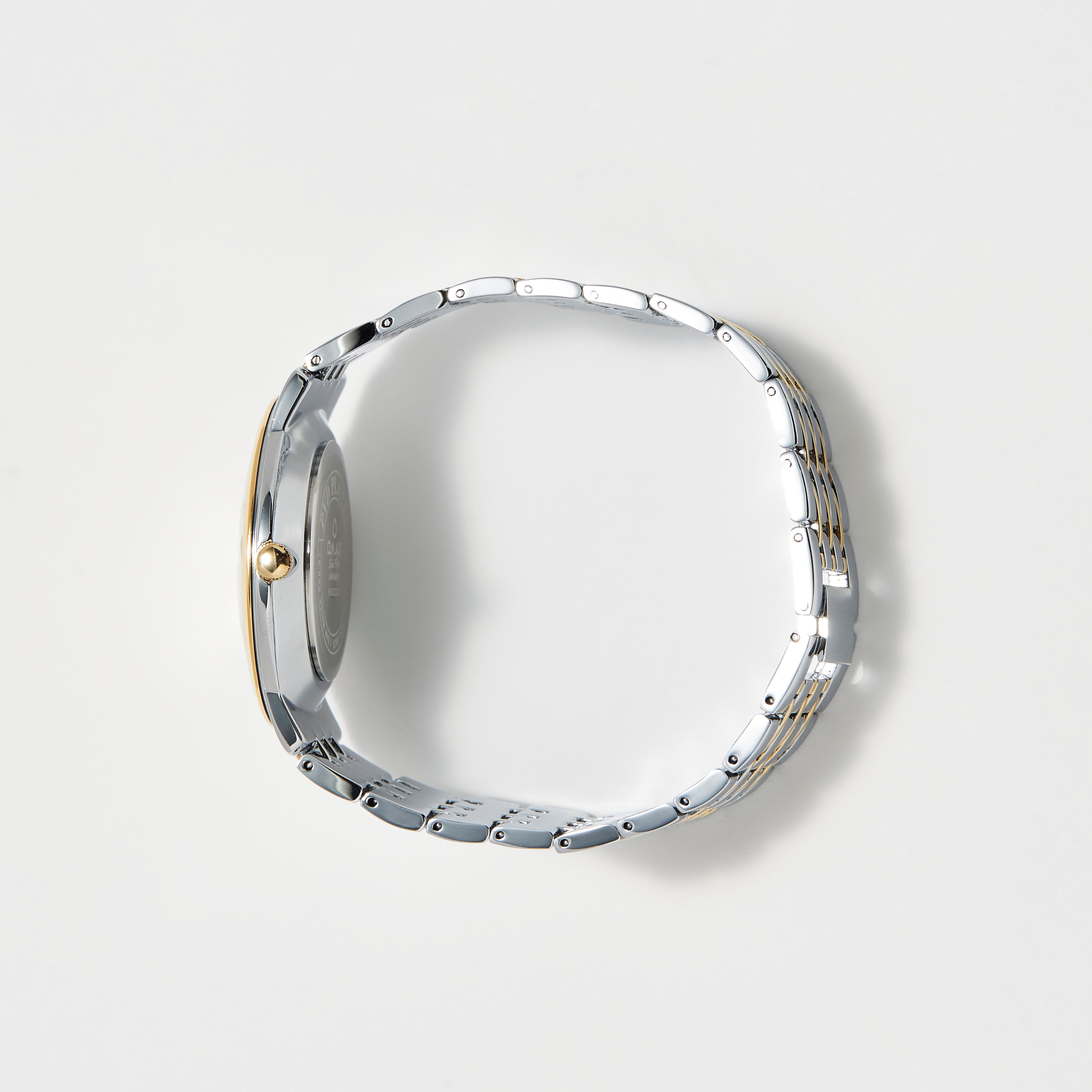 ساعة يد تناظرية فضية وذهبية بسوار ستانلس ستيل للرجال من أوماكس - 00NSC007N001-men-watchesandjewellery-watches-image-3