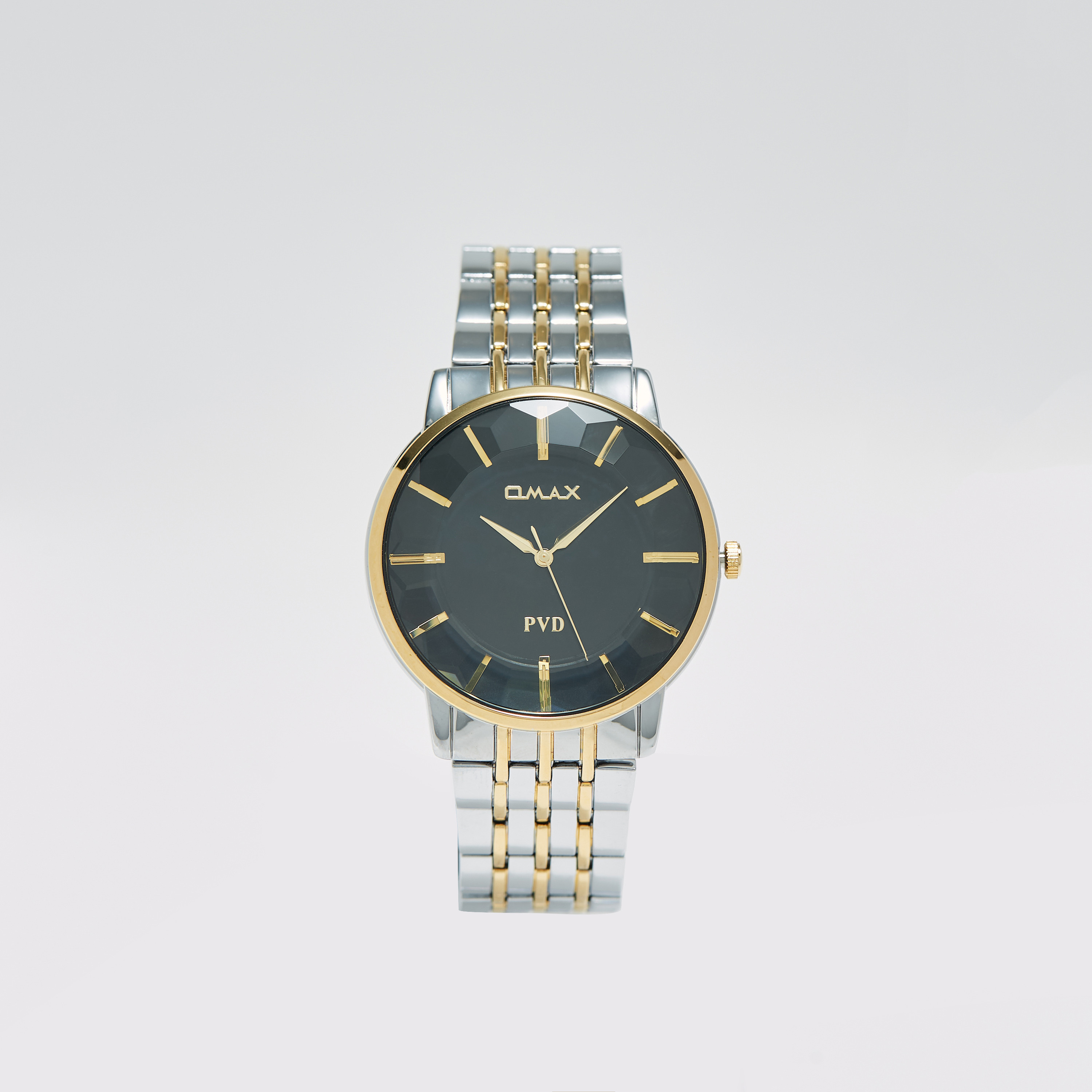 Omax Men's Silver and Gold Stainless Steel Strap Analog Wristwatch - 00NSC007N002-men-watchesandjewellery-watches-image-1