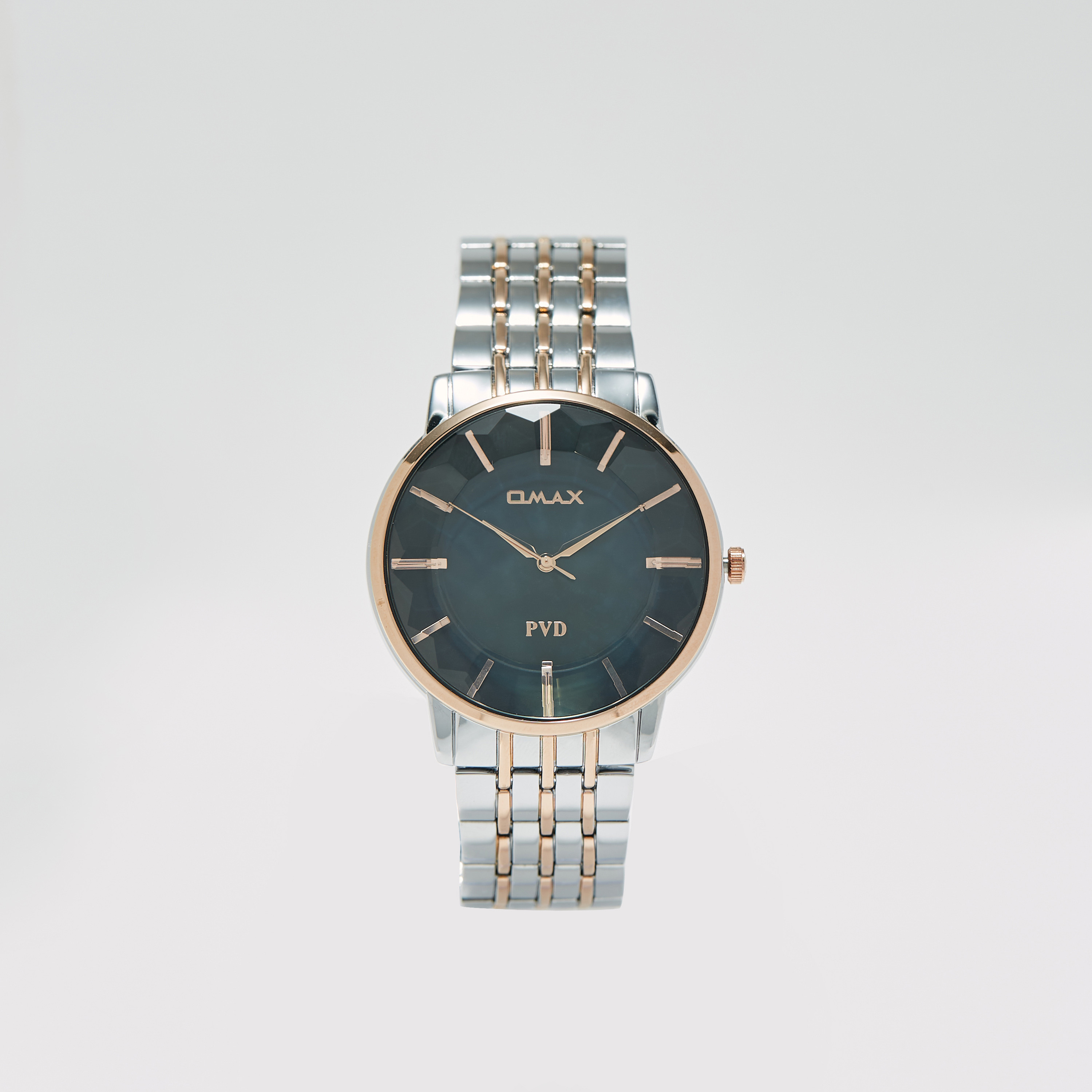 Omax Men's Silver and Gold Stainless Steel Strap Analog Wristwatch - 00NSC007N012-men-watchesandjewellery-watches-image-1