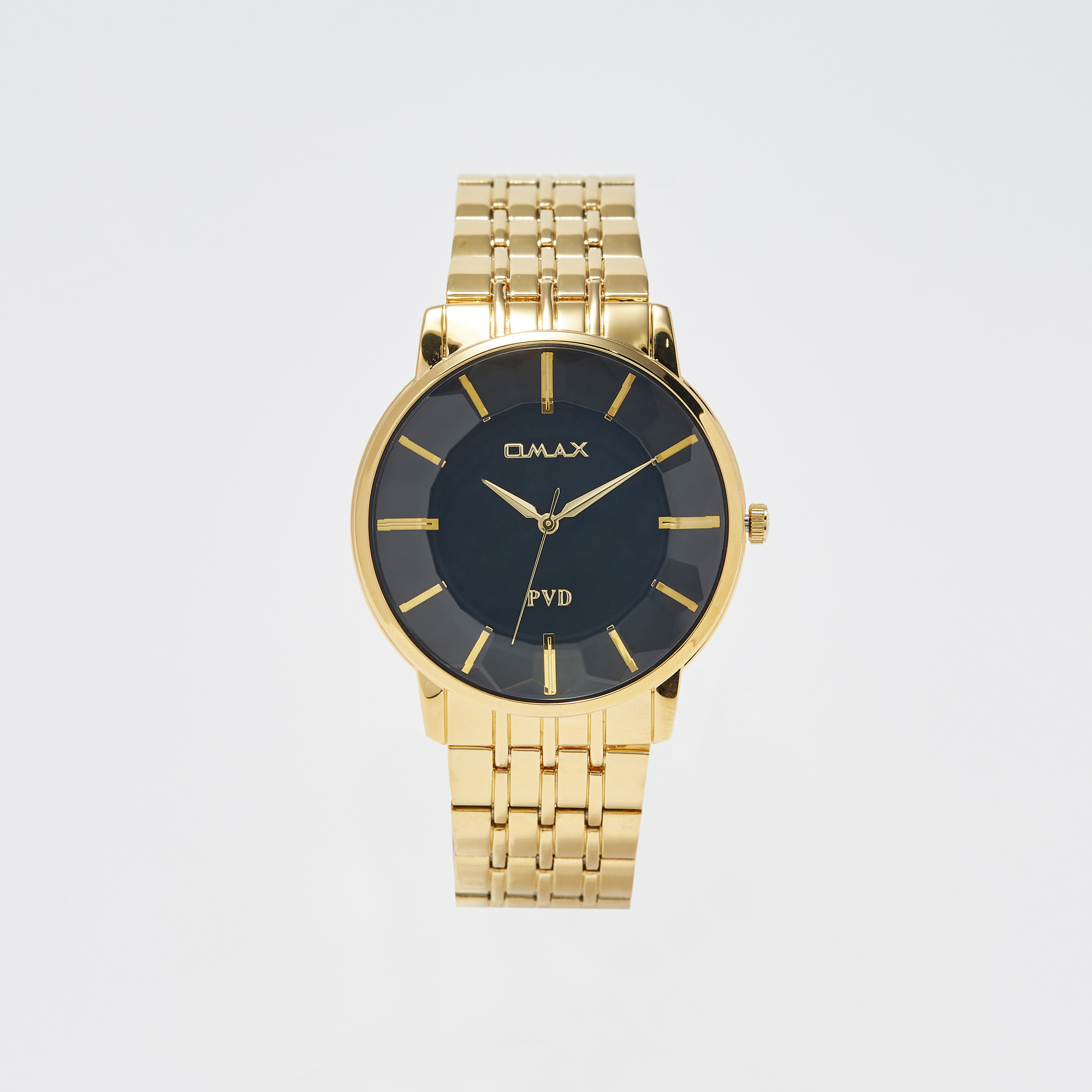 ساعة يد تناظرية ذهبية بحزام ستانليس ستيل للرجال من أوماكس - 00NSC007Q002-men-watchesandjewellery-watches-image-1