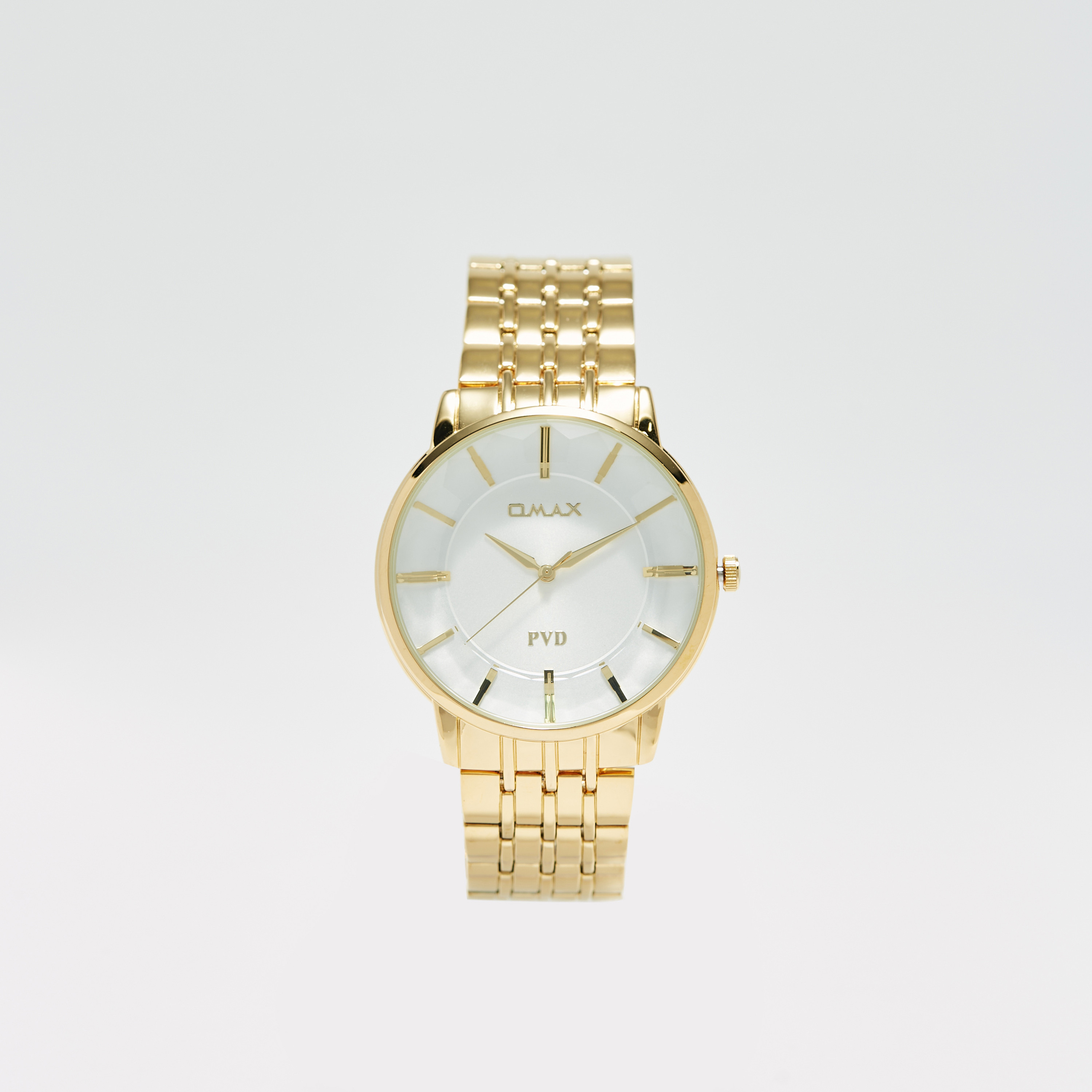 ساعة يد تناظرية ذهبية بحزام ستانليس ستيل للرجال من أوماكس - 00NSC007Q008-men-watchesandjewellery-watches-image-1