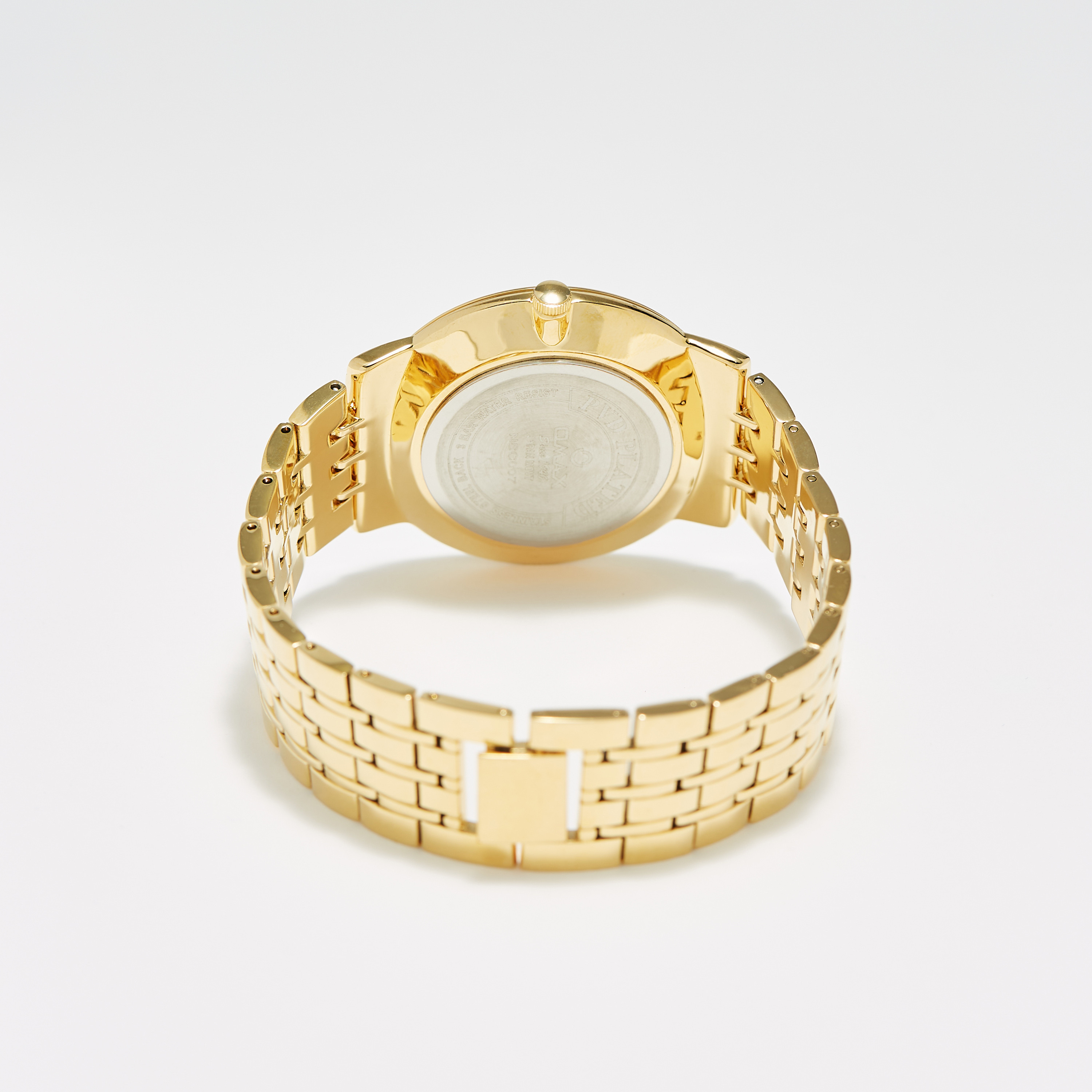ساعة يد تناظرية ذهبية بحزام ستانليس ستيل للرجال من أوماكس - 00NSC007Q008-men-watchesandjewellery-watches-image-2