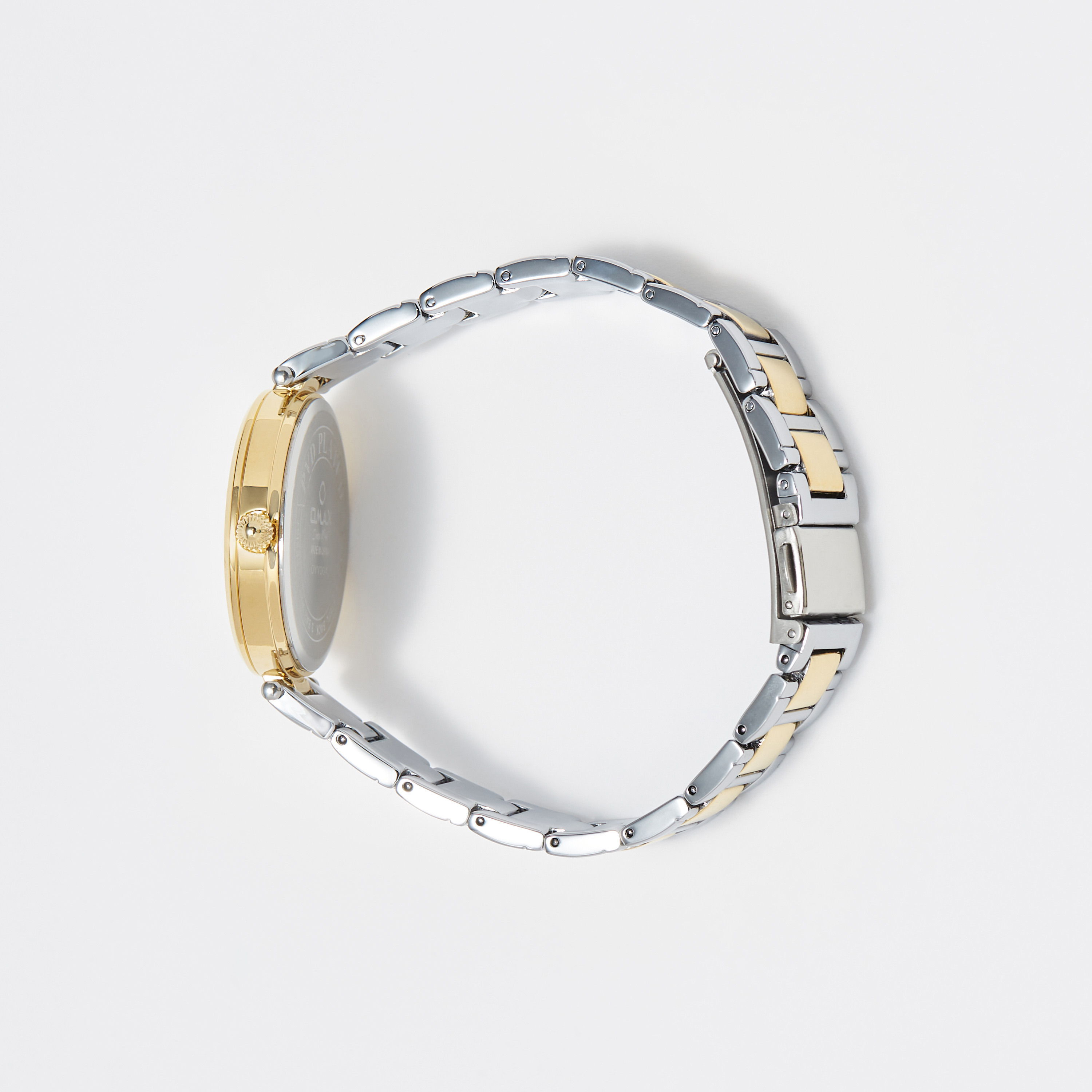 ساعة يد تناظرية فضية وذهبية بسوار ستانلس ستيل للنساء من أوماكس - 00OYY004N008-women-watchesandjewellery-watches-image-2