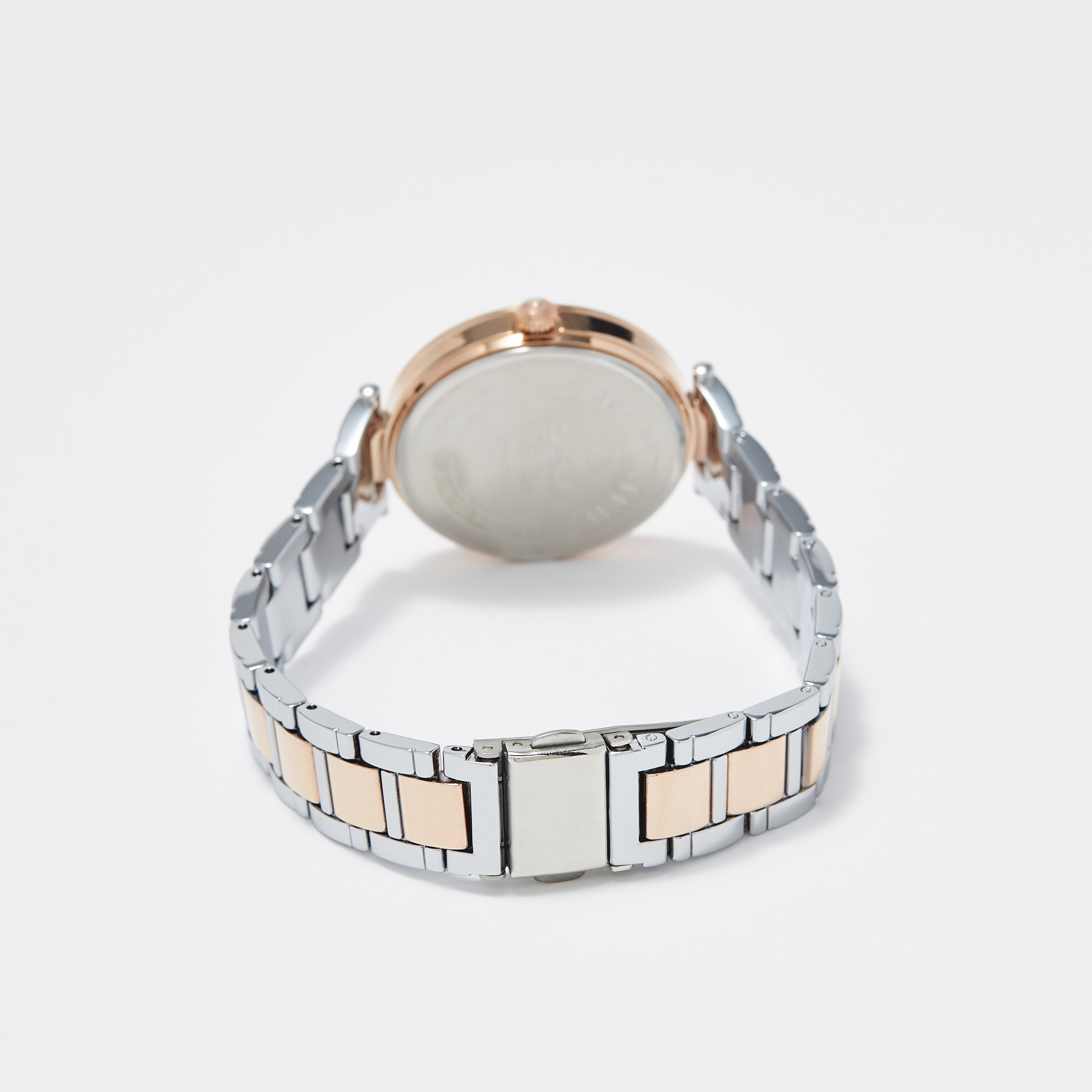 ساعة يد تناظرية فضية وذهبية بسوار ستانلس ستيل للنساء من أوماكس - 00OYY004N018-women-watchesandjewellery-watches-image-3