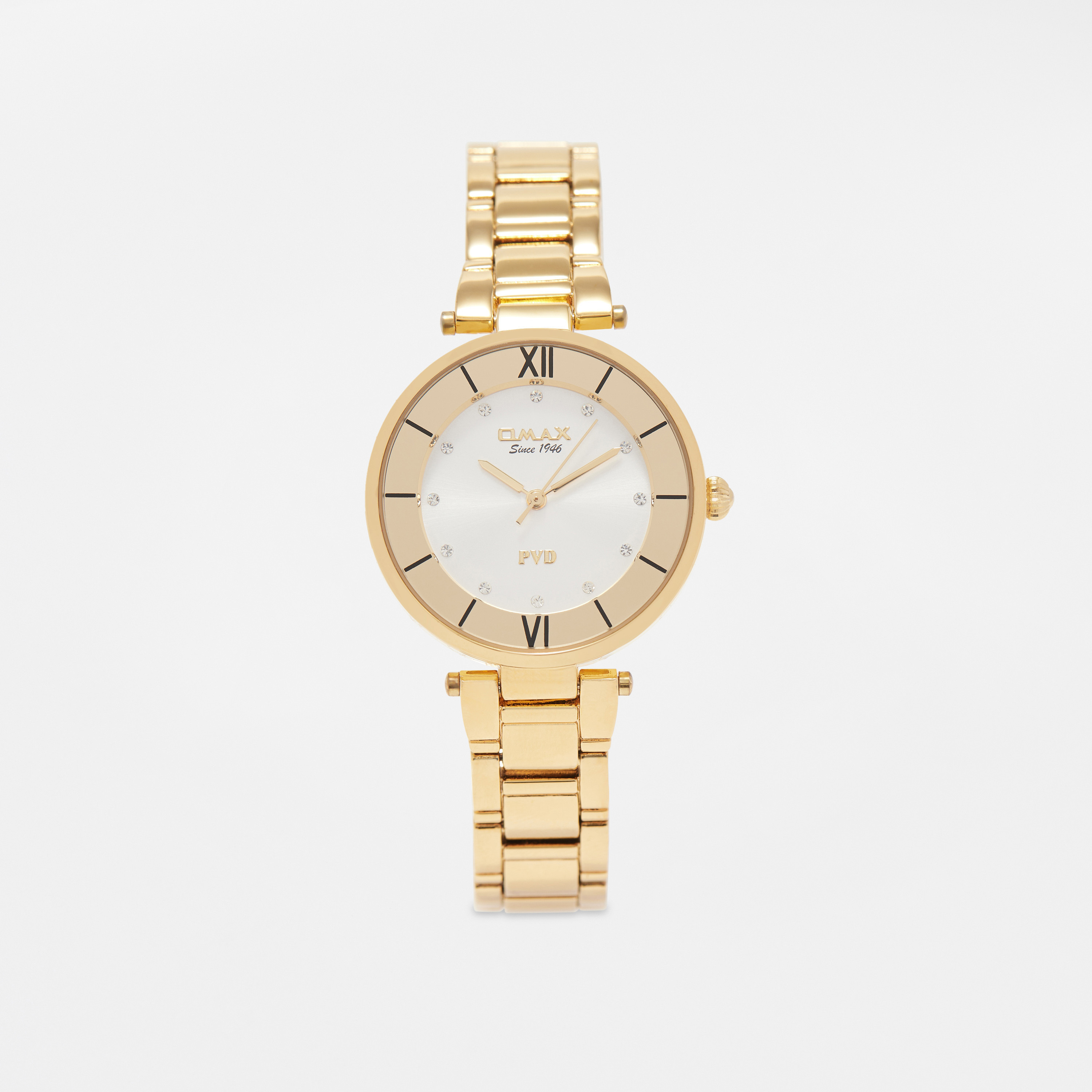 Omax Women's Gold Stainless Steel Strap Analog Wristwatch - 00OYY004Q008-women-watchesandjewellery-watches-image-1