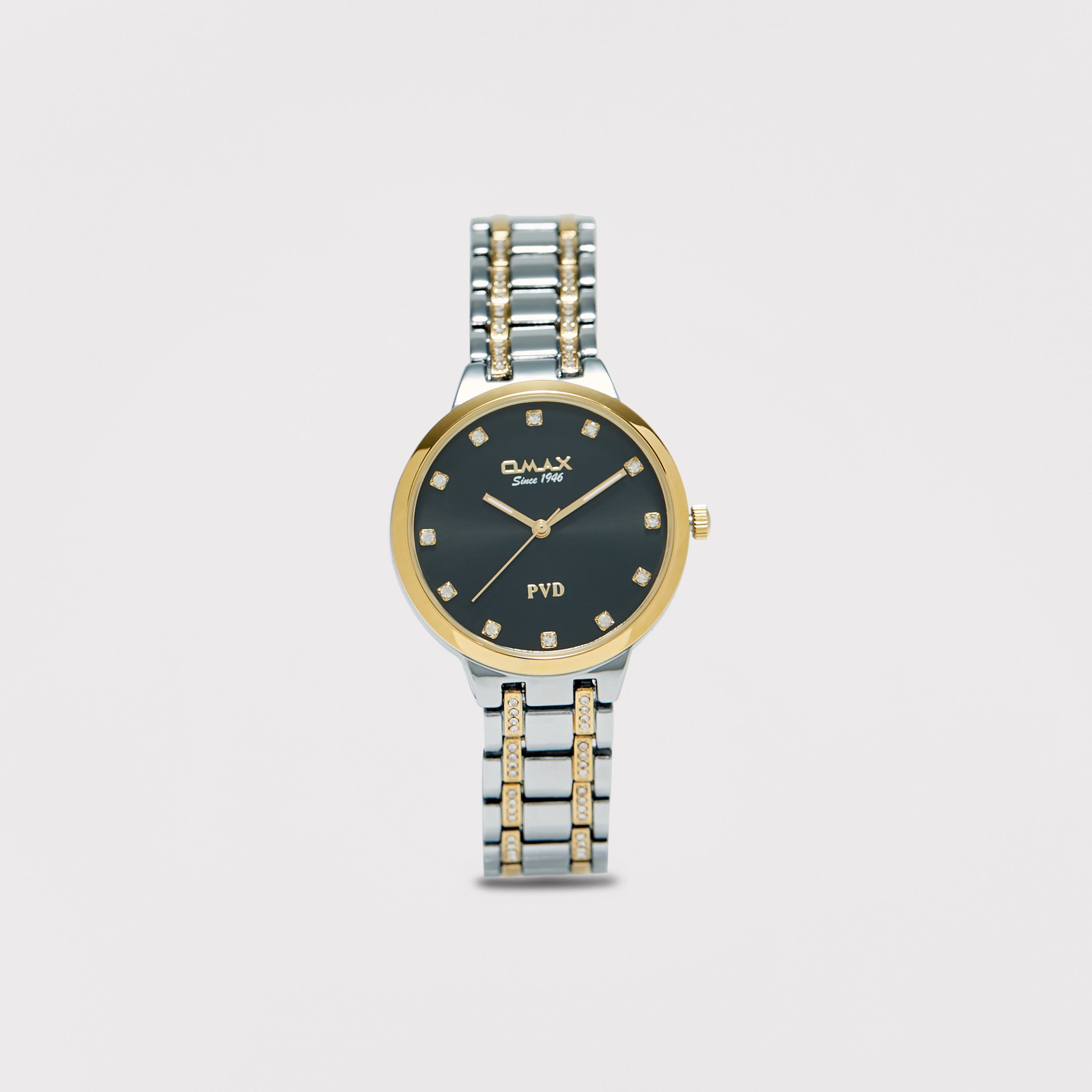 Omax Women's Silver & Gold Stainless Steel Strap Analog Wristwatch - 00OYY008N002 | 36 MM-women-watchesandjewellery-watches-image-1