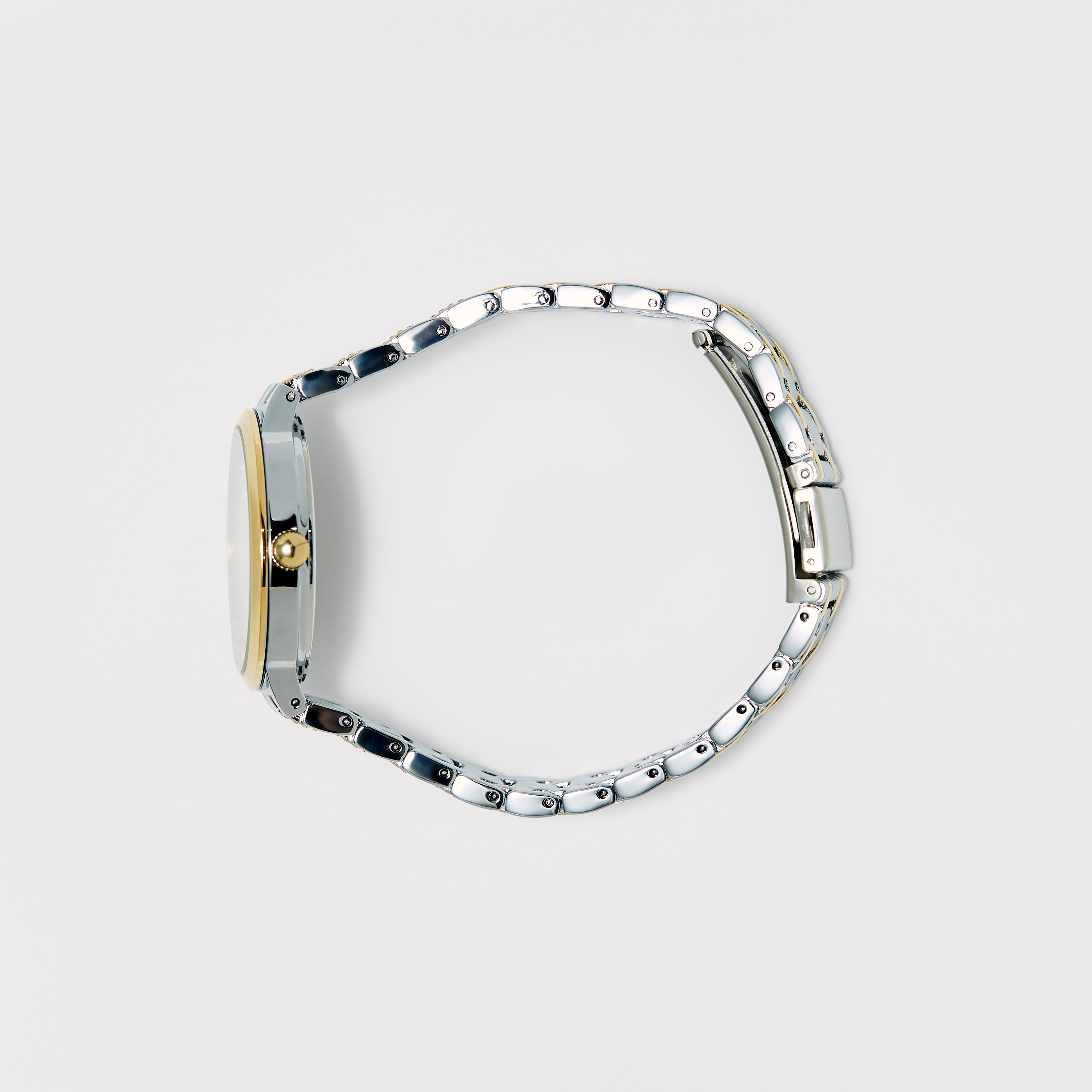 Omax Women's Silver & Gold Stainless Steel Strap Analog Wristwatch - 00OYY008N002 | 36 MM-women-watchesandjewellery-watches-image-3