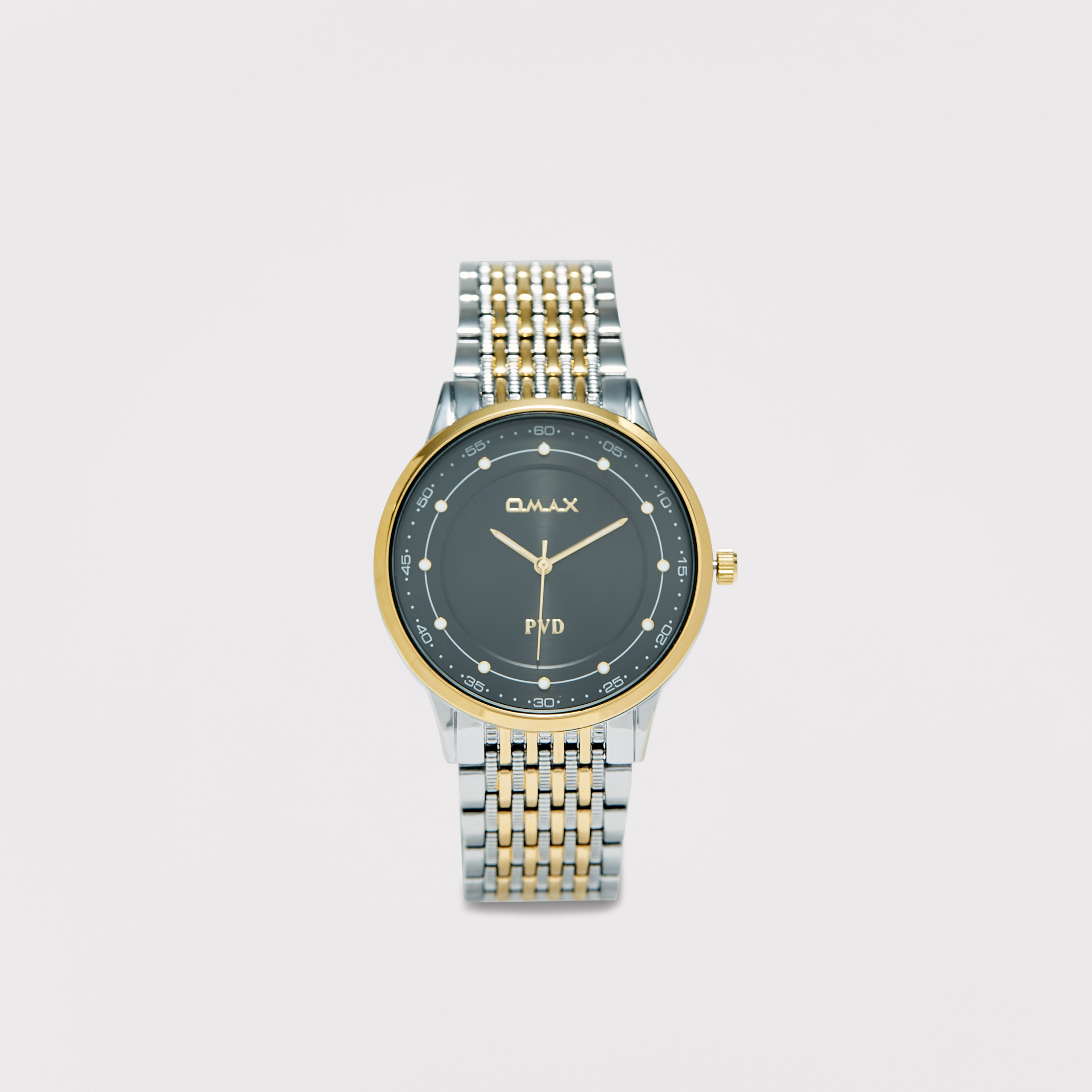 ساعة يد تناظرية فضية وذهبية بسوار ستانلس ستيل للرجال من أوماكس - 00RNS001N002-men-watchesandjewellery-watches-image-1
