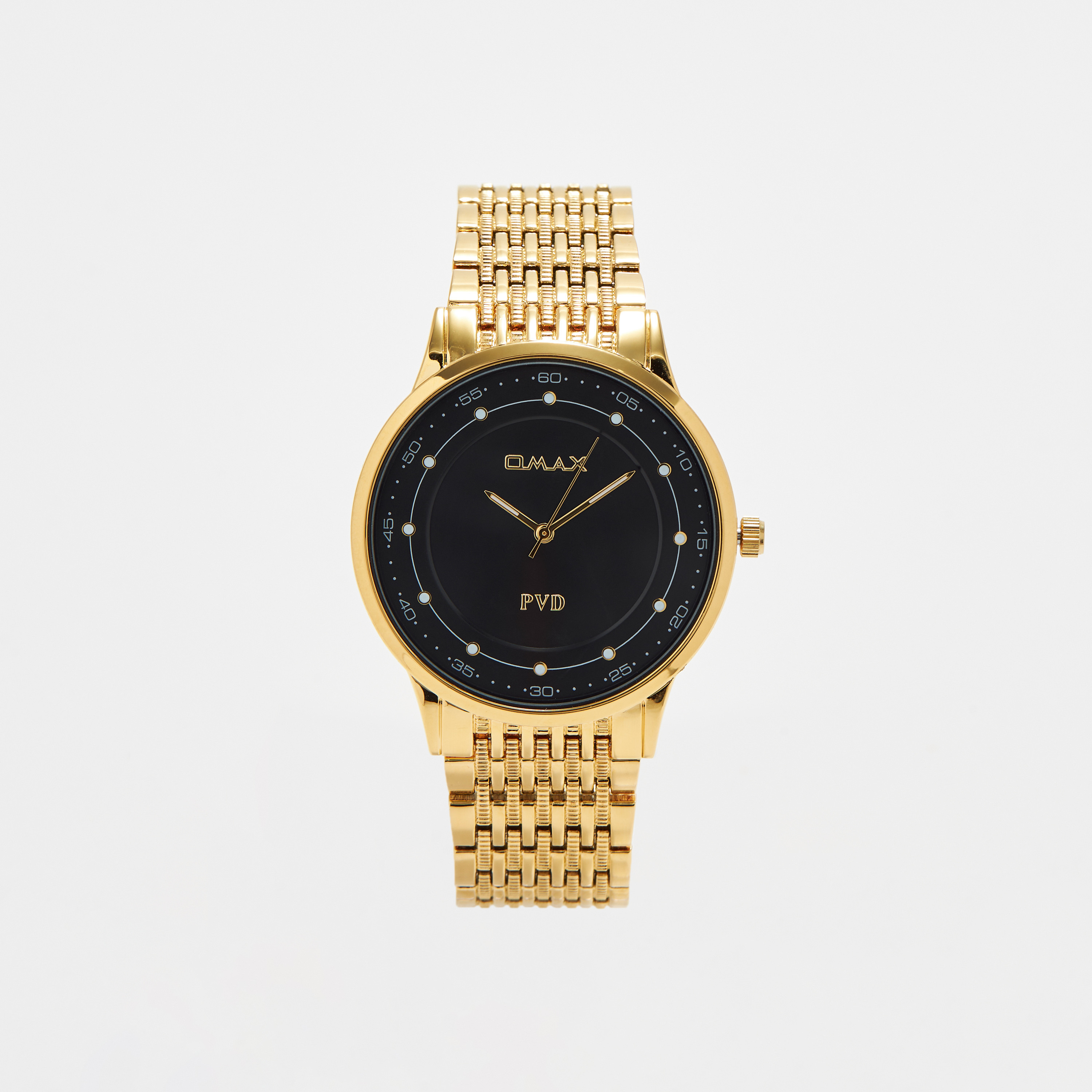 Omax Men's Gold Stainless Steel Strap Analog Wristwatch - 00RNS001Q002-men-watchesandjewellery-watches-image-1