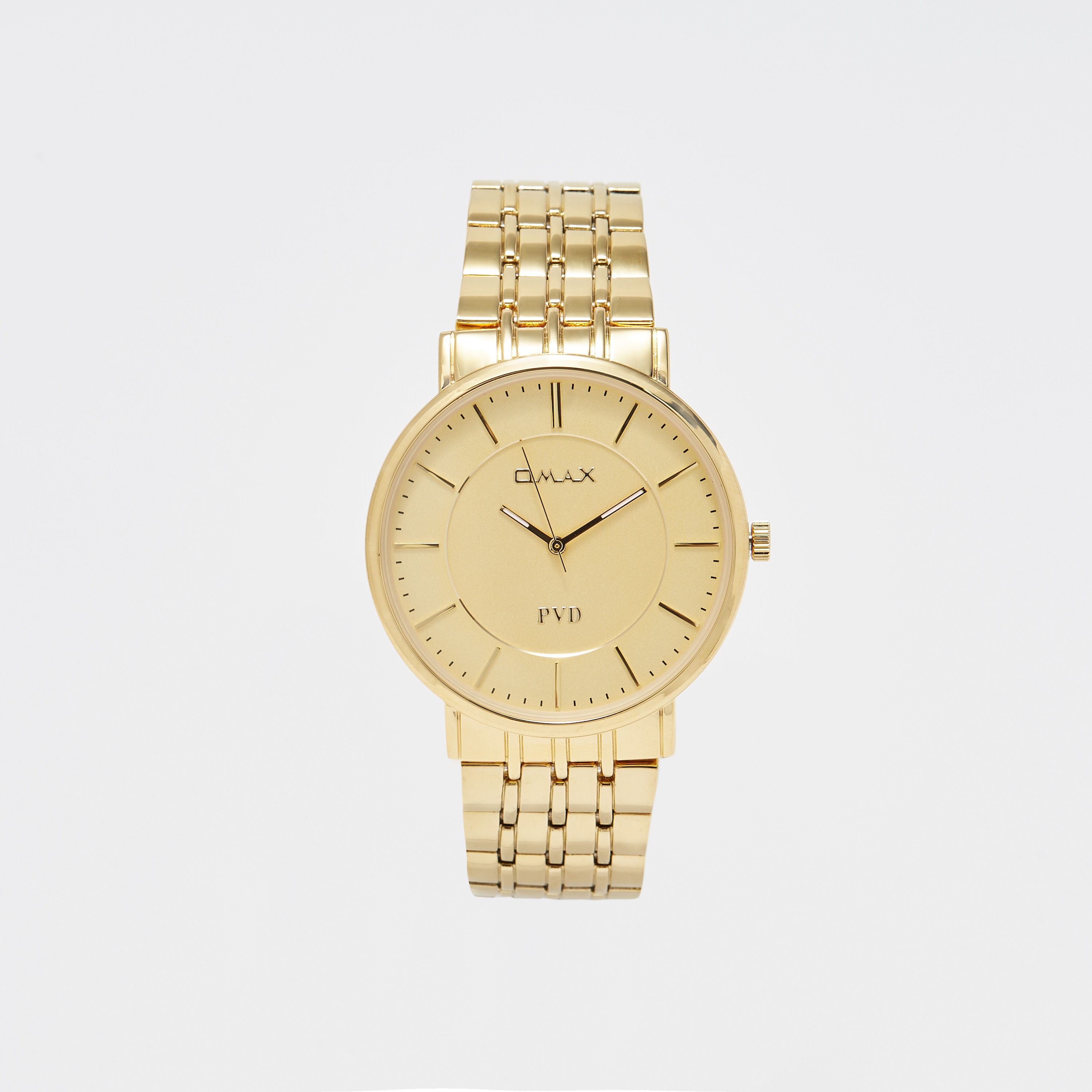 Omax Men's Gold Stainless Steel Strap Analog Wristwatch - 00RNS003Q001-men-watchesandjewellery-watches-image-1