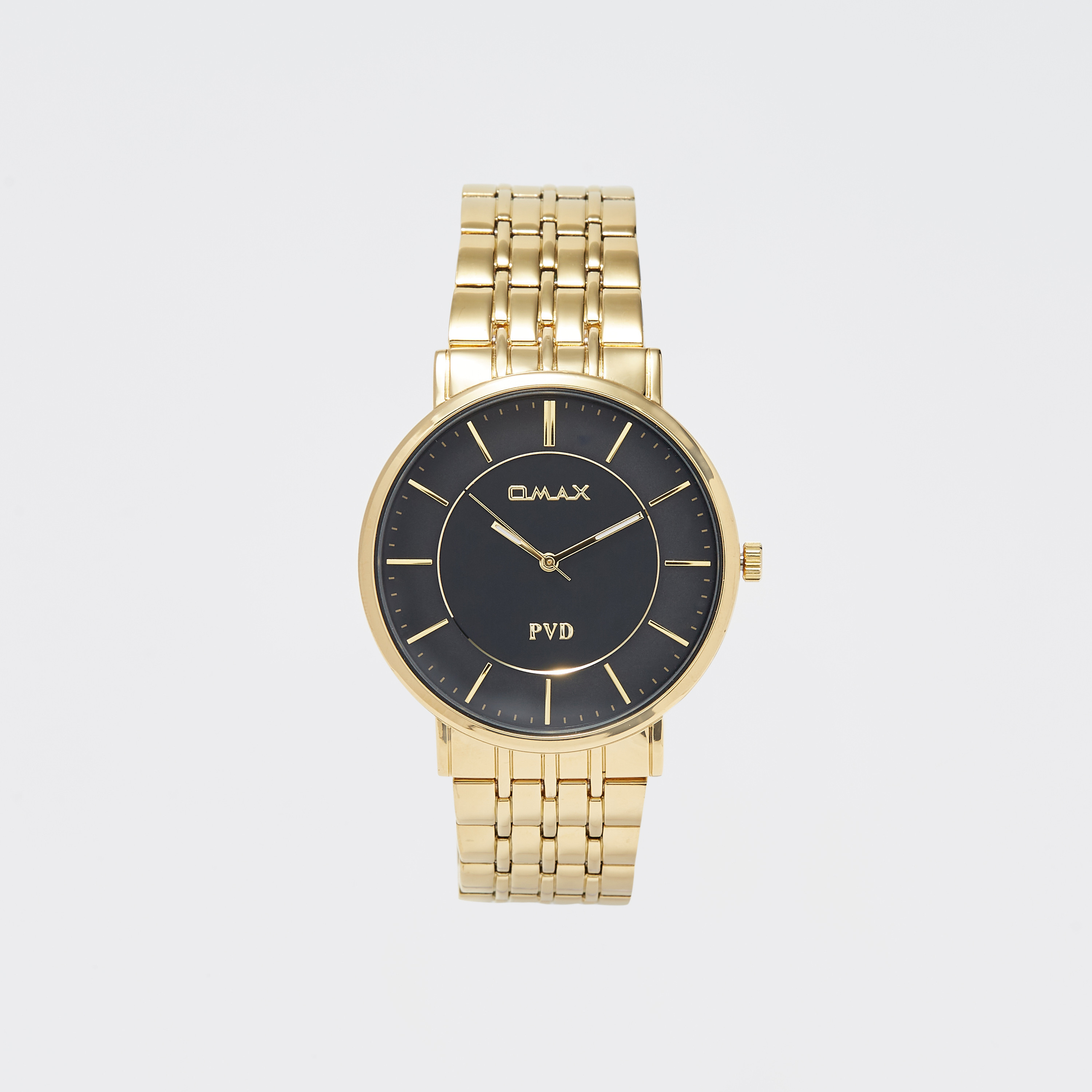 Omax Men's Gold Stainless Steel Strap Analog Wristwatch - 00RNS003Q007-men-watchesandjewellery-watches-image-1