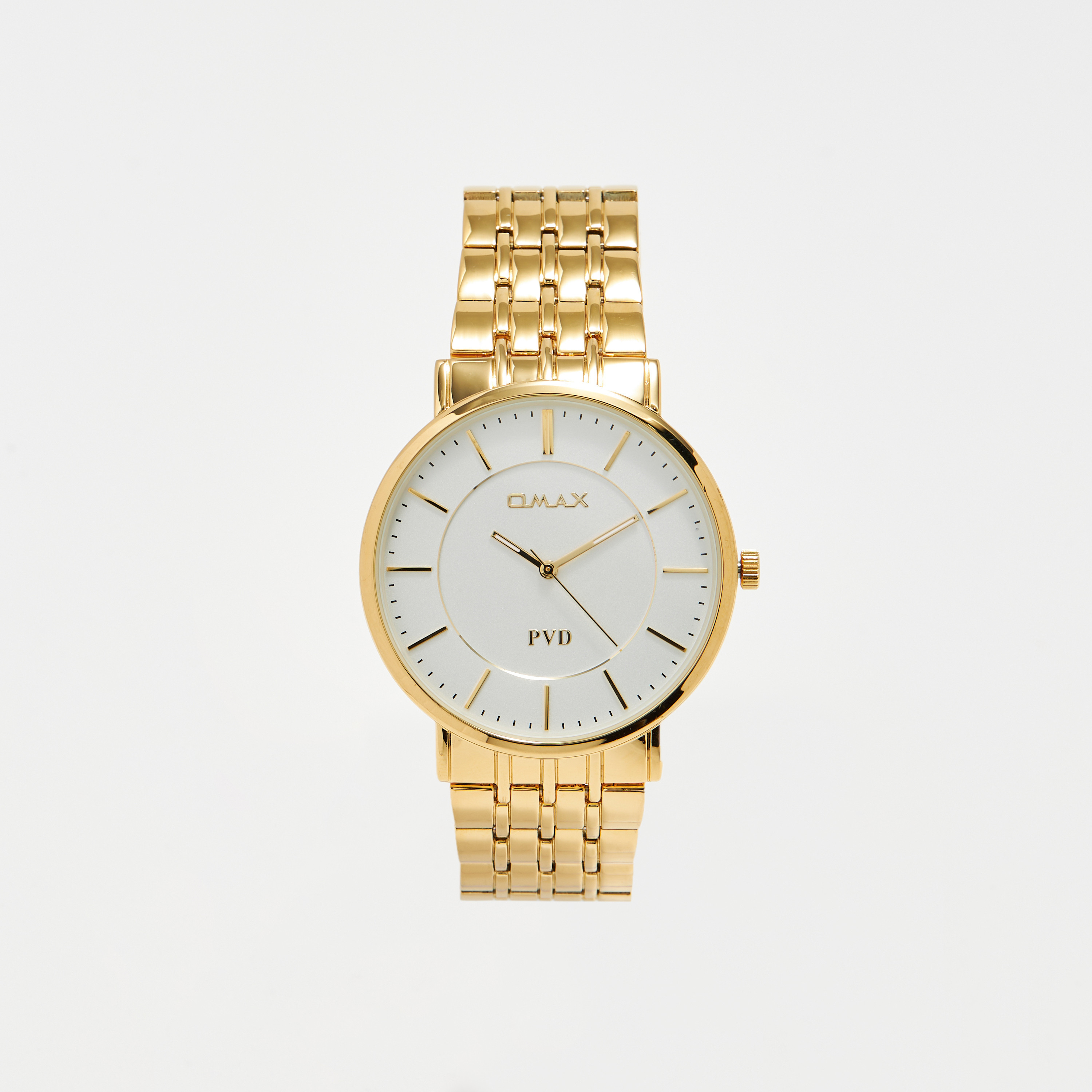 ساعة يد تناظرية ذهبية بحزام ستانلس ستيل للرجال من أوماكس - 00RNS003Q008-men-watchesandjewellery-watches-image-1