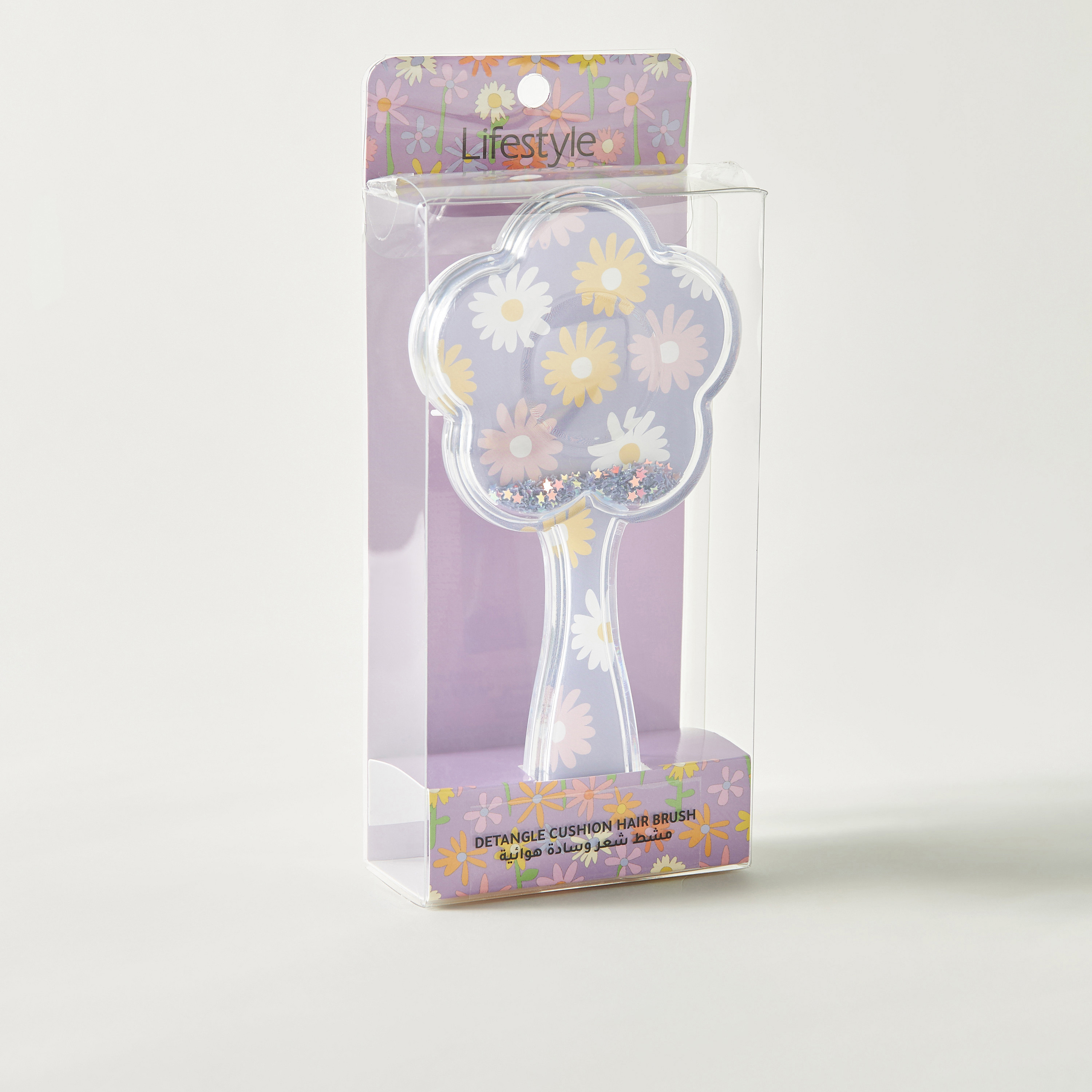 فرشاة شعر مزخرفة بالزهور لفك تشابك الشعر-beautyandpersonalcare-hair-stylingtools-hairbrushesandcombs-image-1