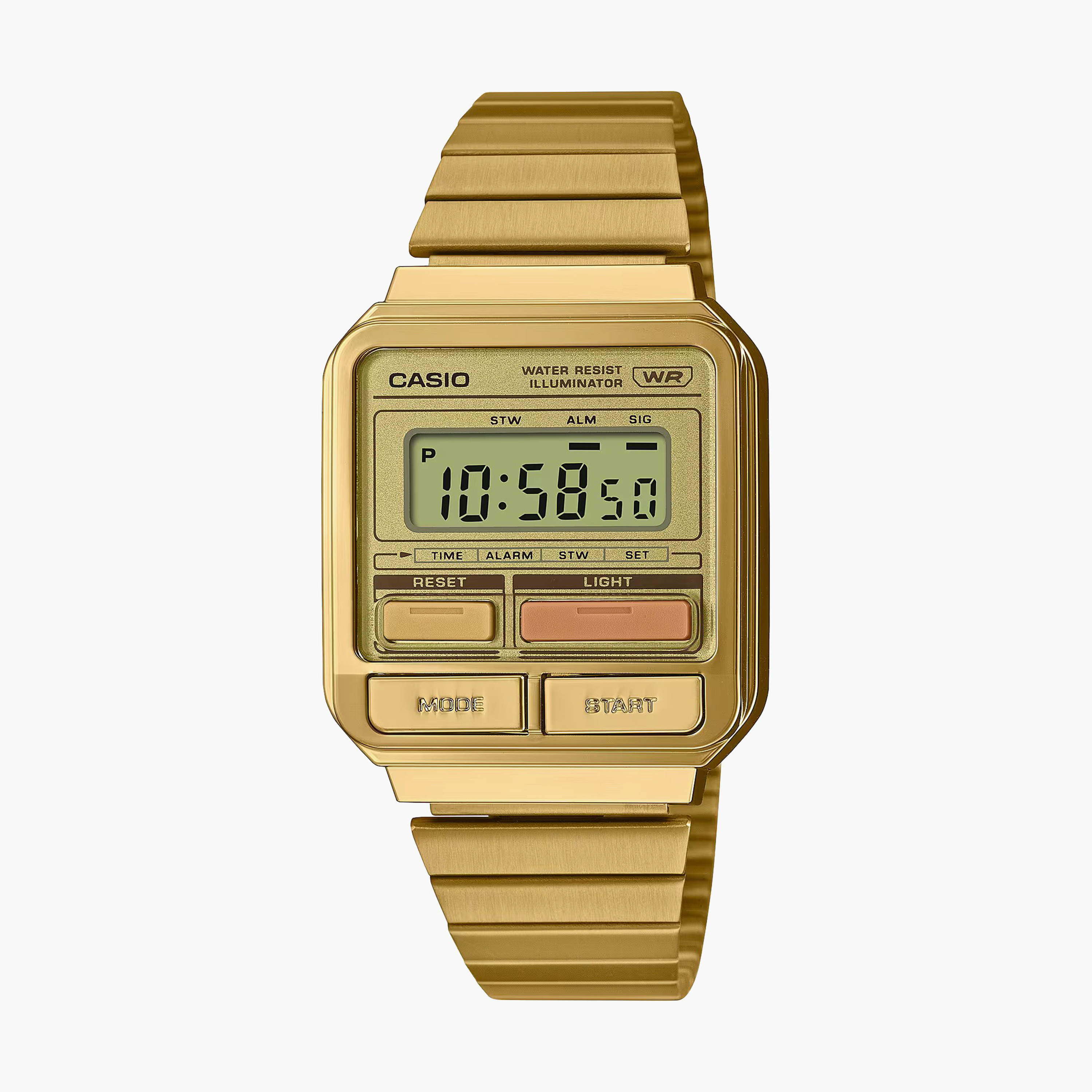 Casio Silver Digital Stainless Steel Strap Watch | A120WE-1ADF | 33 MM-women-watchesandjewellery-watches-image-3