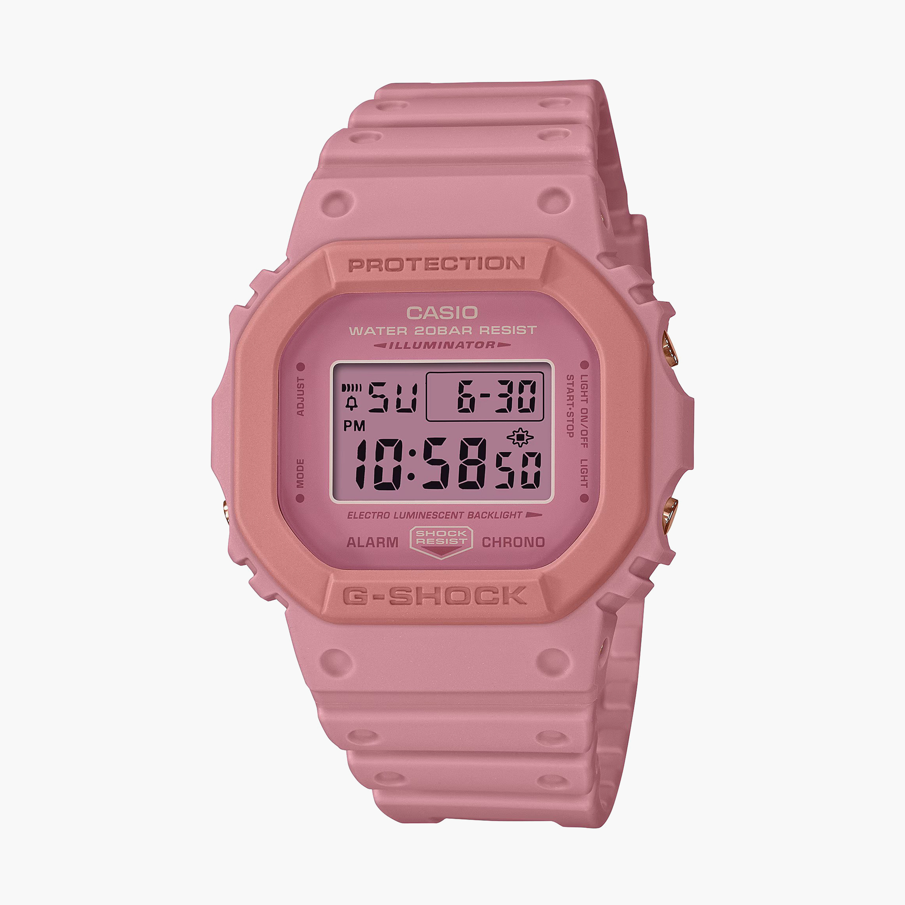 Casio Unisex Pink Digital Resin Strap Watch | DW-5610SL-4A4DR-men-watchesandjewellery-watches-image-1
