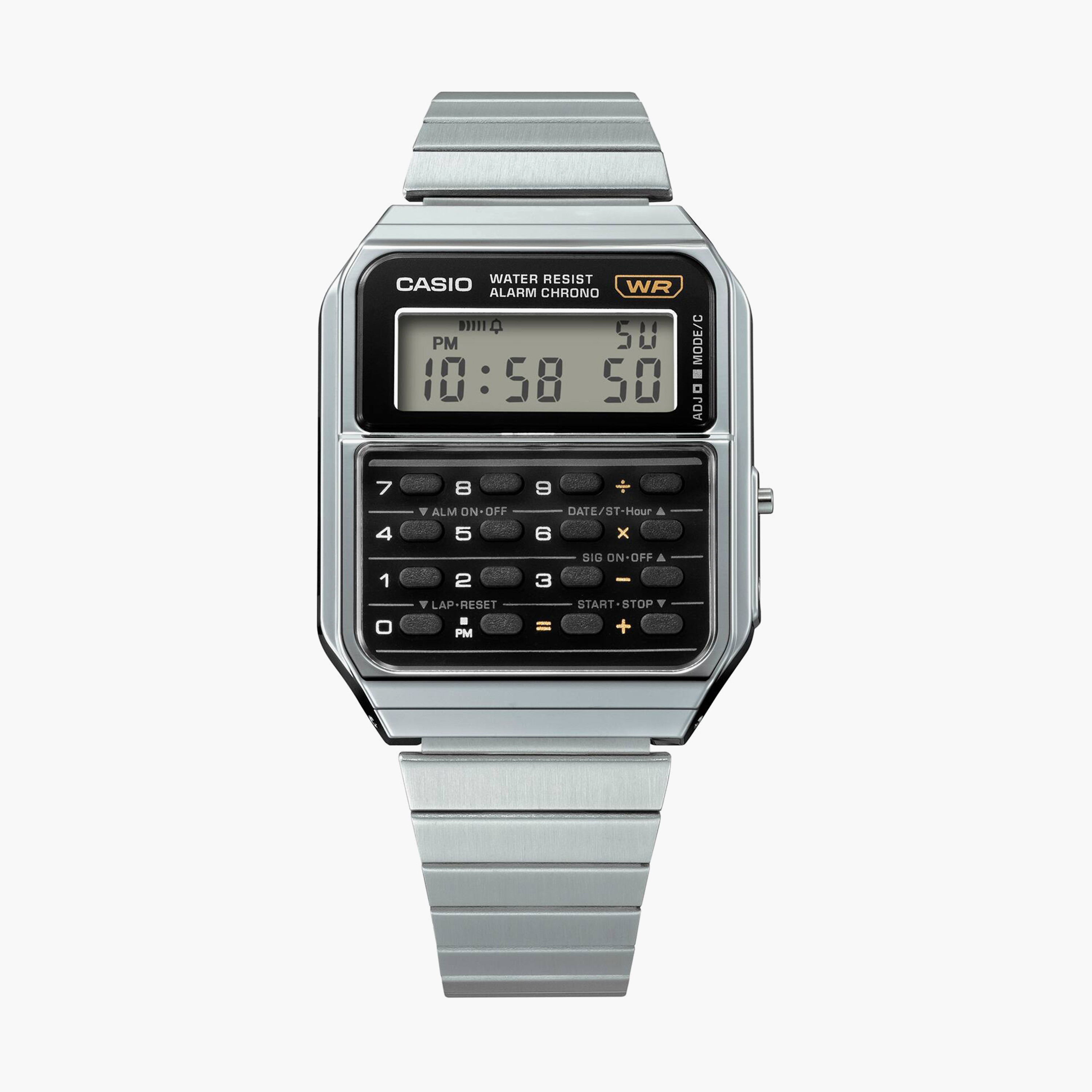 Casio Silver Digital Stainless Steel Strap Watch | CA-500WE-1ADF | 34 MM-women-watchesandjewellery-watches-image-2