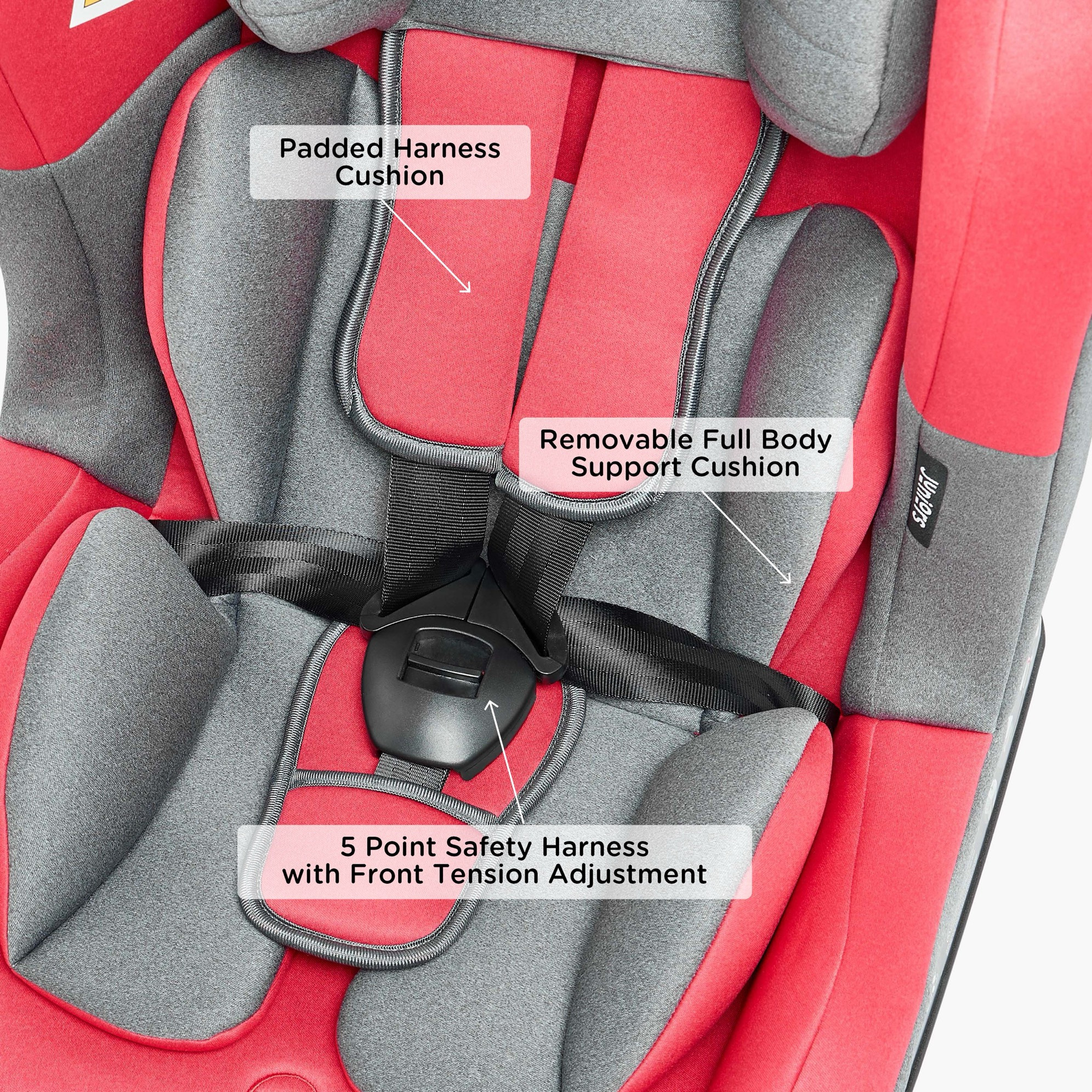 Juniors Cruz Convertible Car Seat with 5-Point Safety Harness and Seat Belt System-baby-gear-carseats-image-6