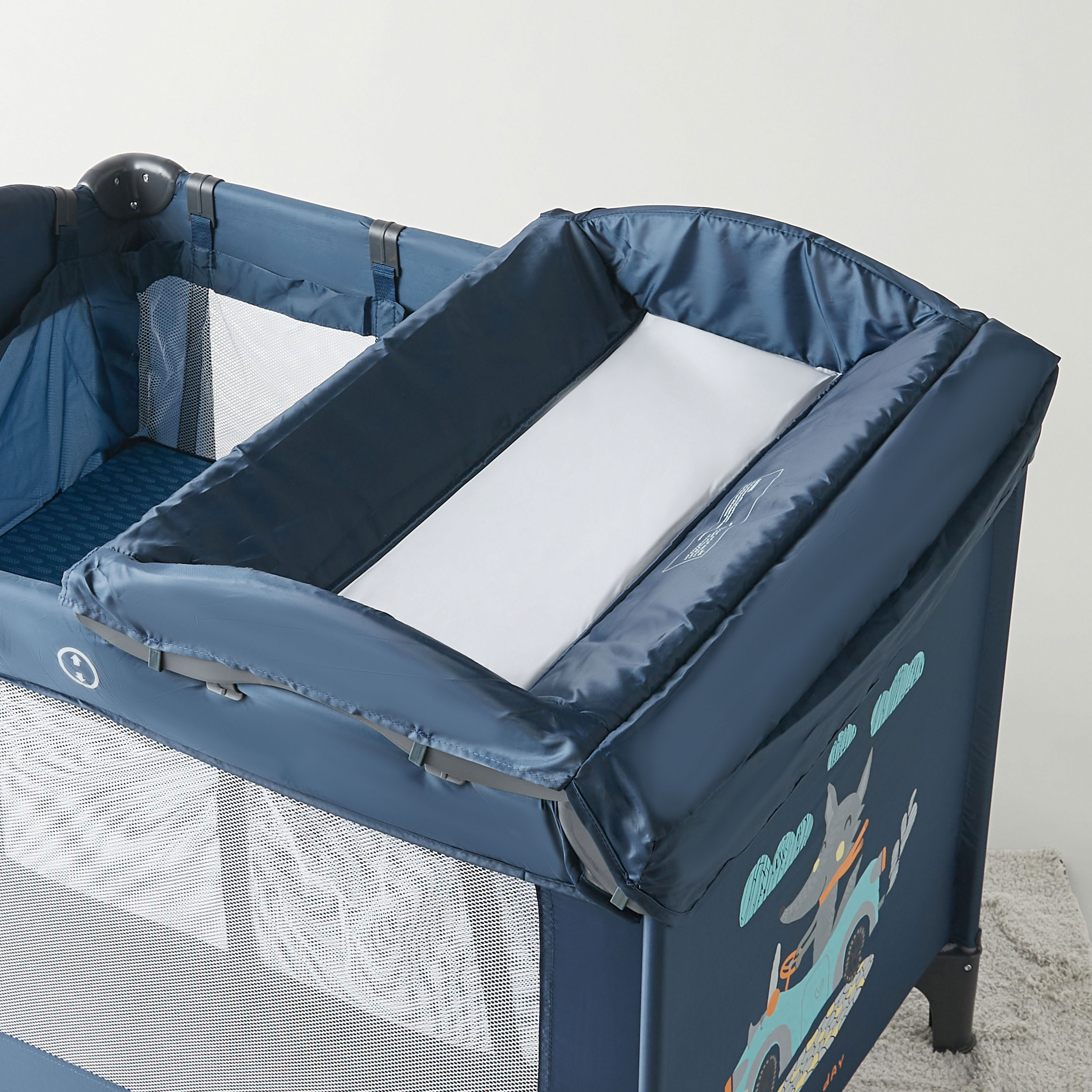 Juniors Tyson Travel Cot with Changer-baby-nursery-furniture-cribsandbeds-travelcots-image-4