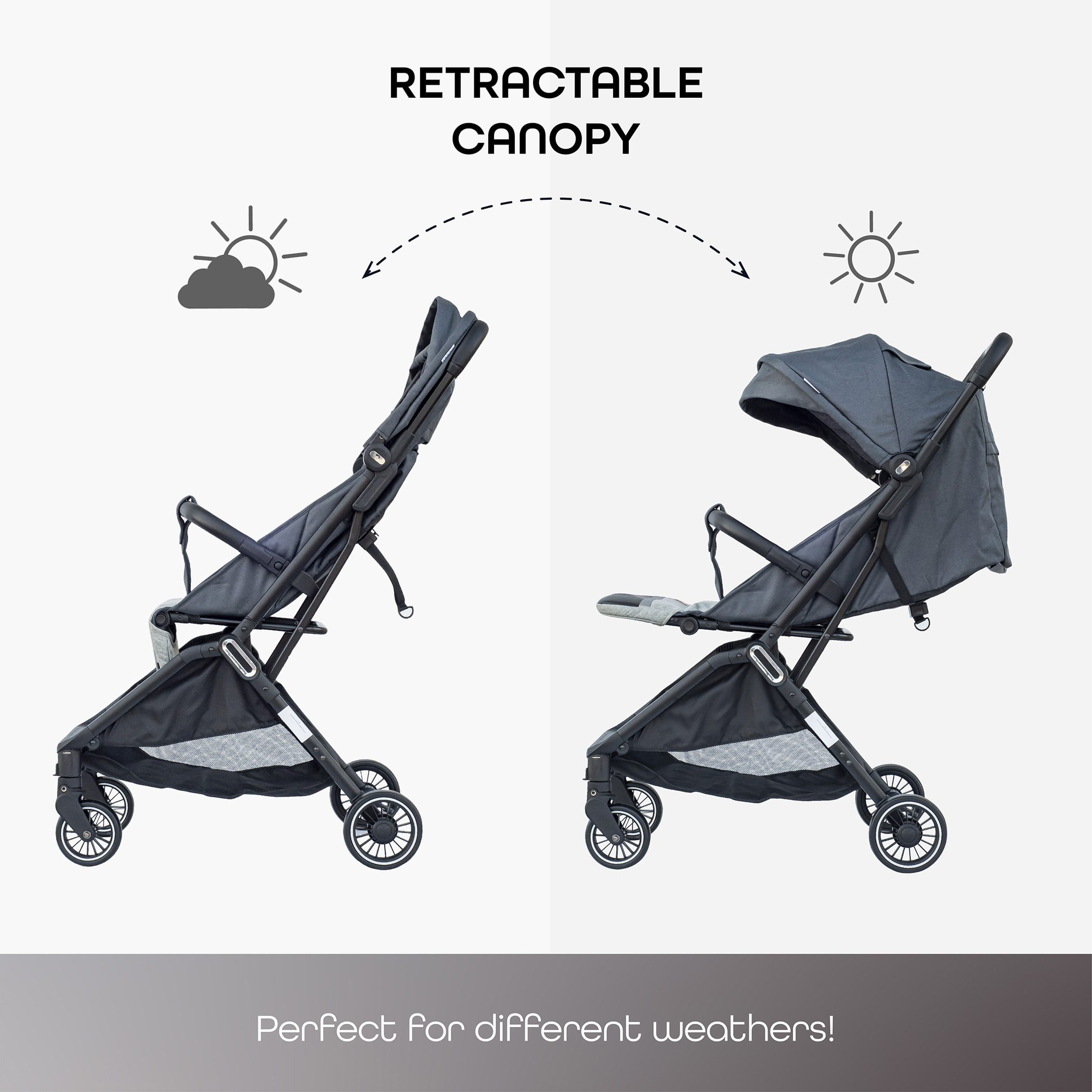 Buy Moon Pronto Autofold Stroller with Canopy Online Babyshop UAE